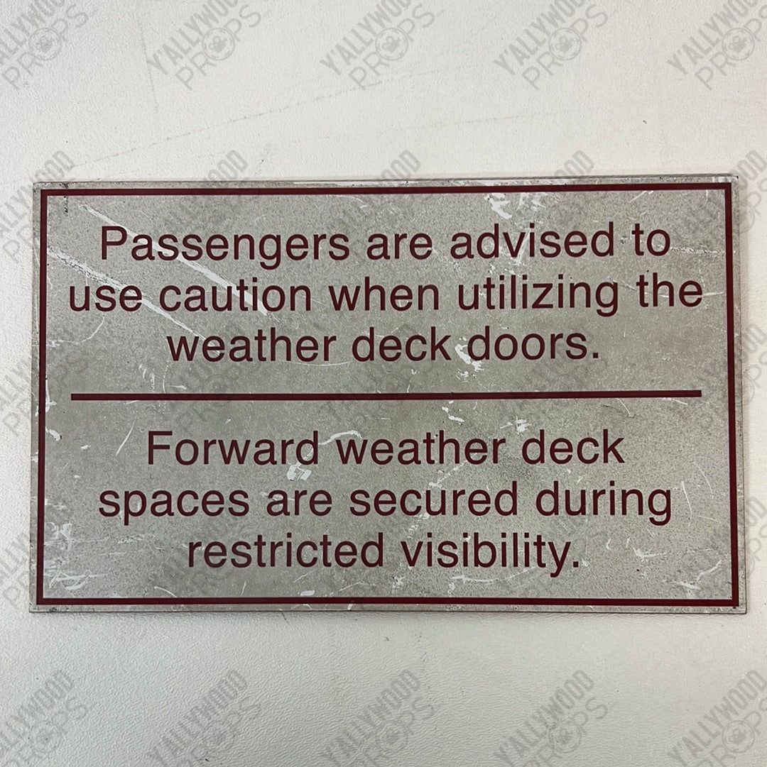 Staten Island Ferry Signs Spider-Man: Homecoming Movie Prop Y'allywood Props Weather Deck 8.5x5”