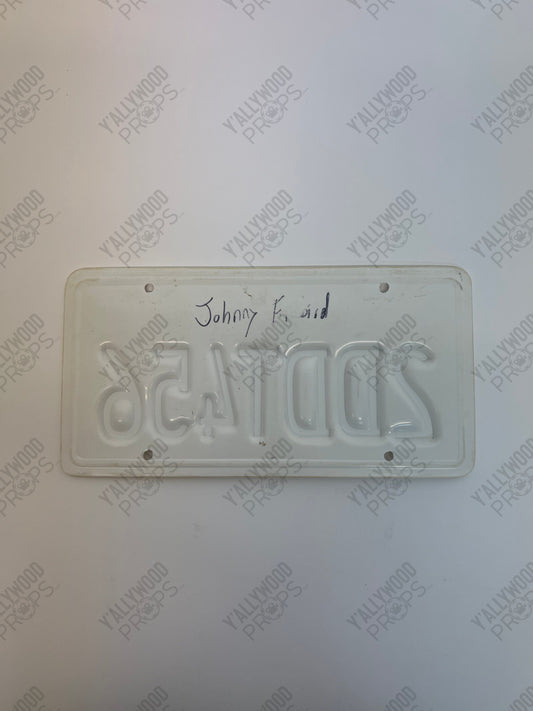 Johnny’s Firebird License Plate S1 Cobra Kai Movie Prop Y'allywood Props