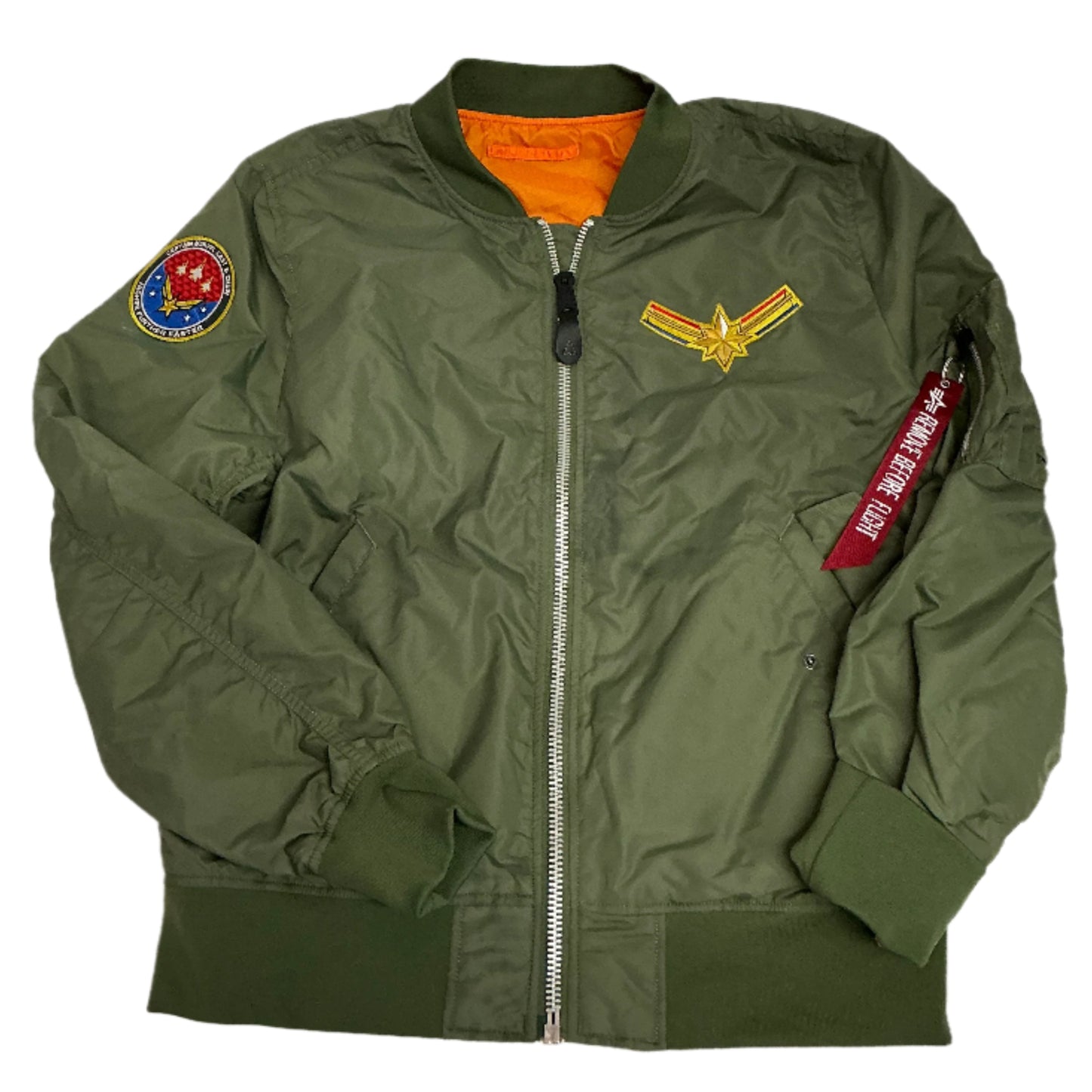 Captain Marvel Flight Jacket Cat & Crew Gift (2019) Memorabilia Y'allywood Props