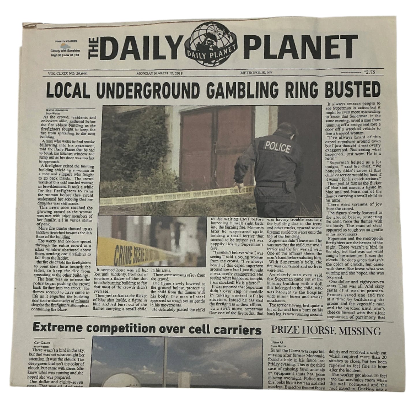The Daily Planet Newspaper Superman & Lois (2021-2024) Wardrobe Y'allywood Props