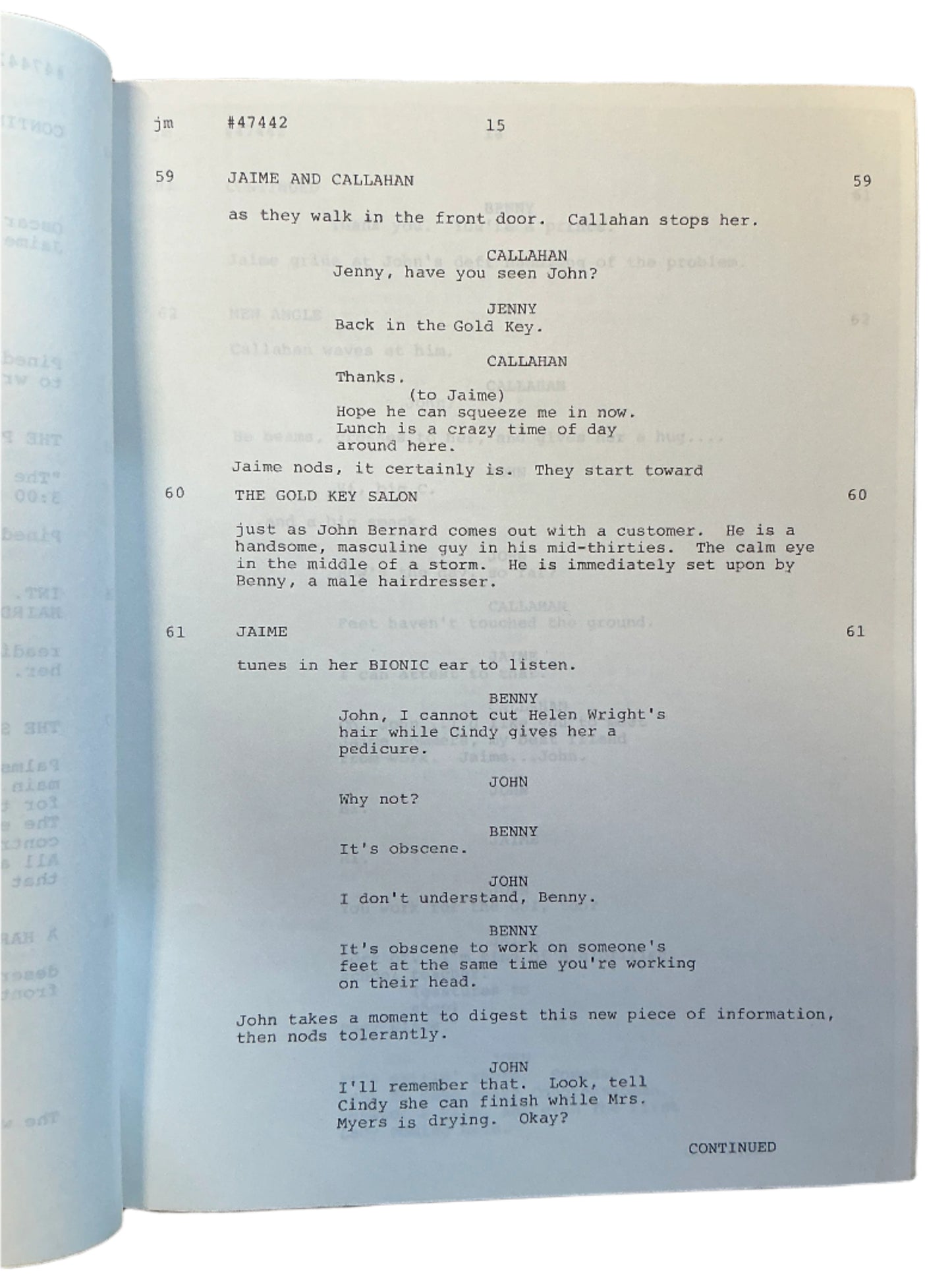 Original Script S3E8 The Bionic Woman (1976-1978) Memorabilia Y'allywood Props