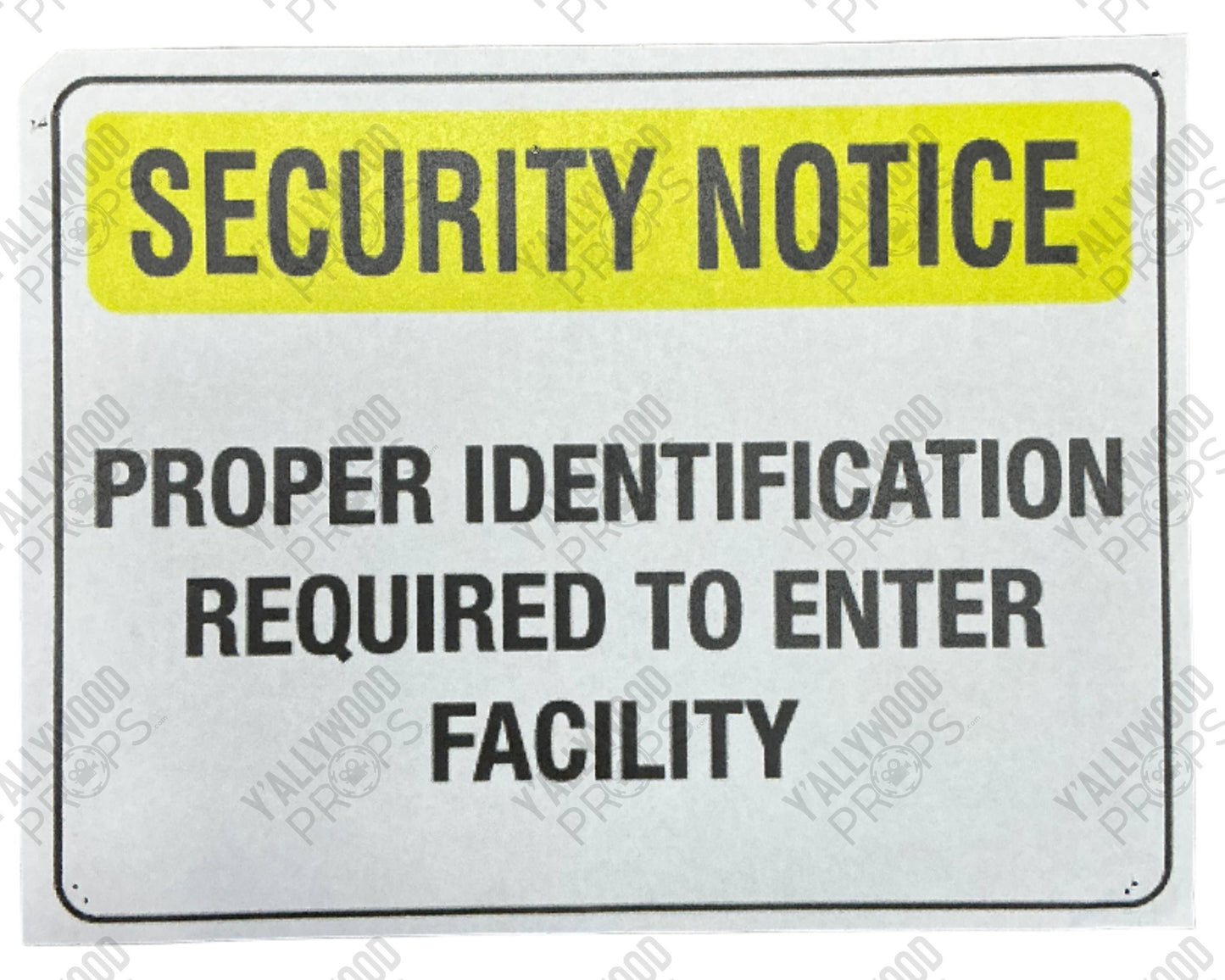 CIA Security Notice Sign American Made (2017) Movie Prop Y'allywood Props