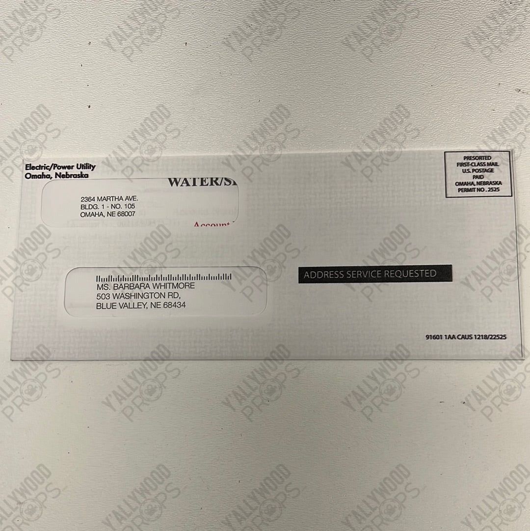 The Whitmore’s Mail S3 E1 Stargirl Movie Prop Y'allywood Props Water/sewer