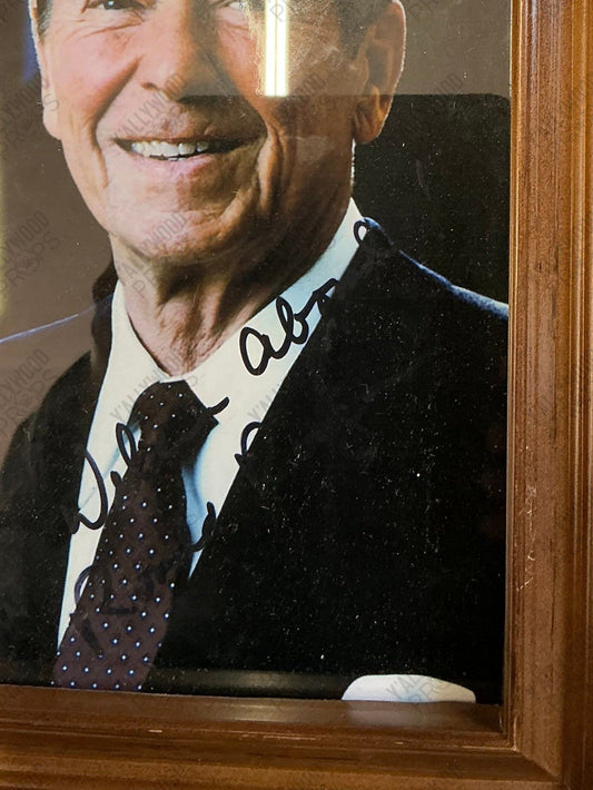 Oliver North's Ronald Reagan Signed Picture American Made (2017) Movie Prop Y'allywood Props