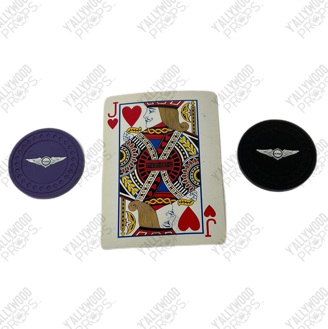 NWA Poker Chips and Card from Soul Plane Movie Prop Y'allywood Props Jack Hearts