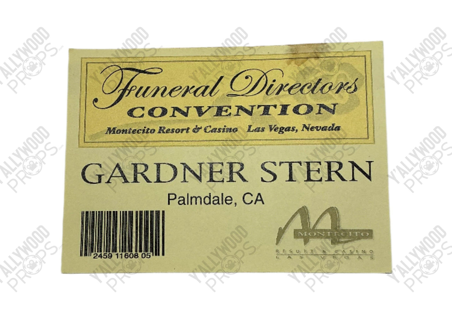 Montecito Convention Badge Las Vegas TV Series (2003) Movie Prop Y'allywood Props Production Used 5