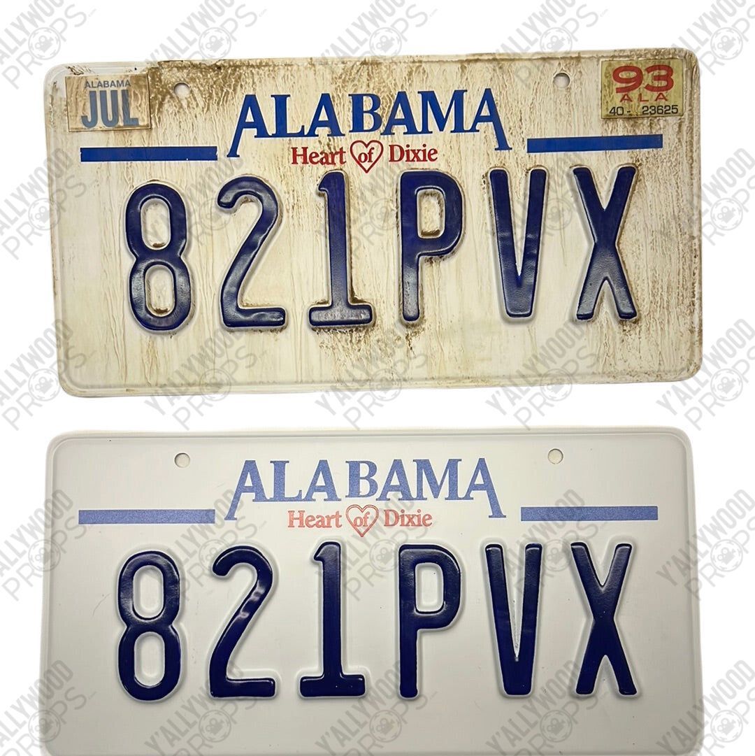 Alabama License Plates Just Mercy Movie Prop Y'allywood Props 821PVX
