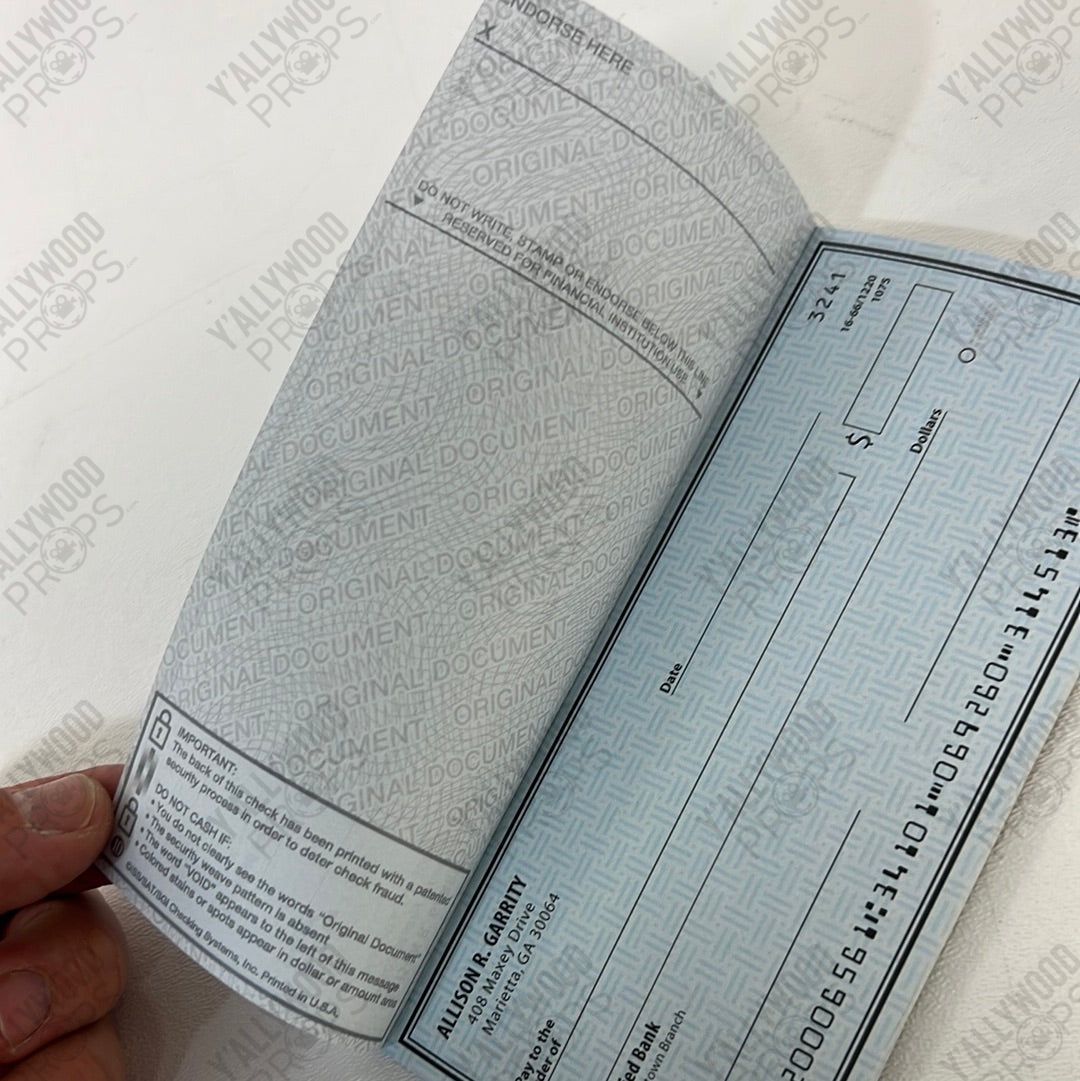 Allison Garrity Bank Check Greenland Movie Prop Y'allywood Props