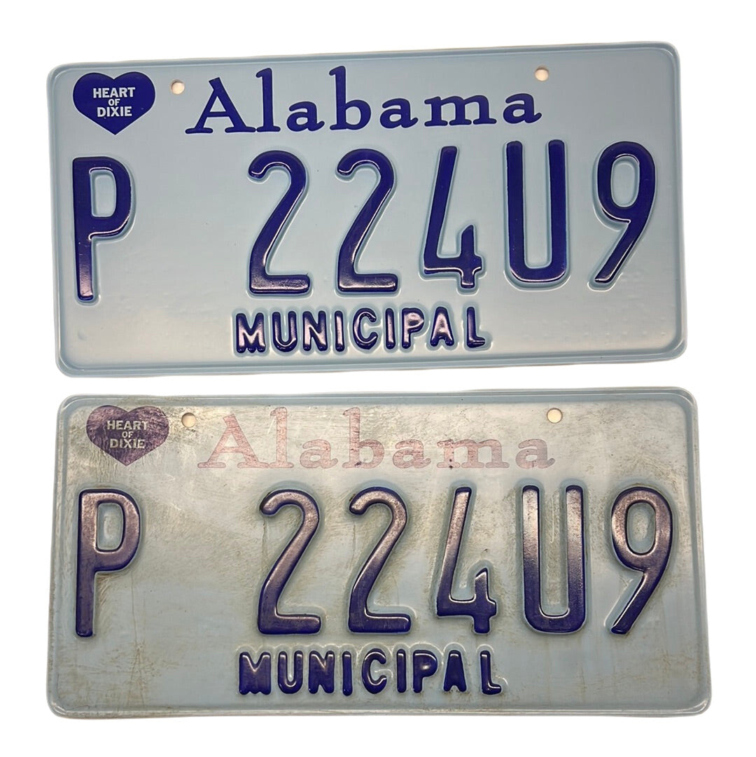 Alabama Municipal License Plates Just Mercy Movie Prop Y'allywood Props