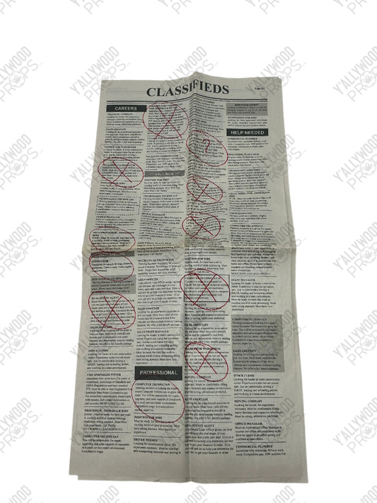 Johnny's Classified Ads S3E3 Cobra Kai (2018-2025) Movie Prop Y'allywood Props