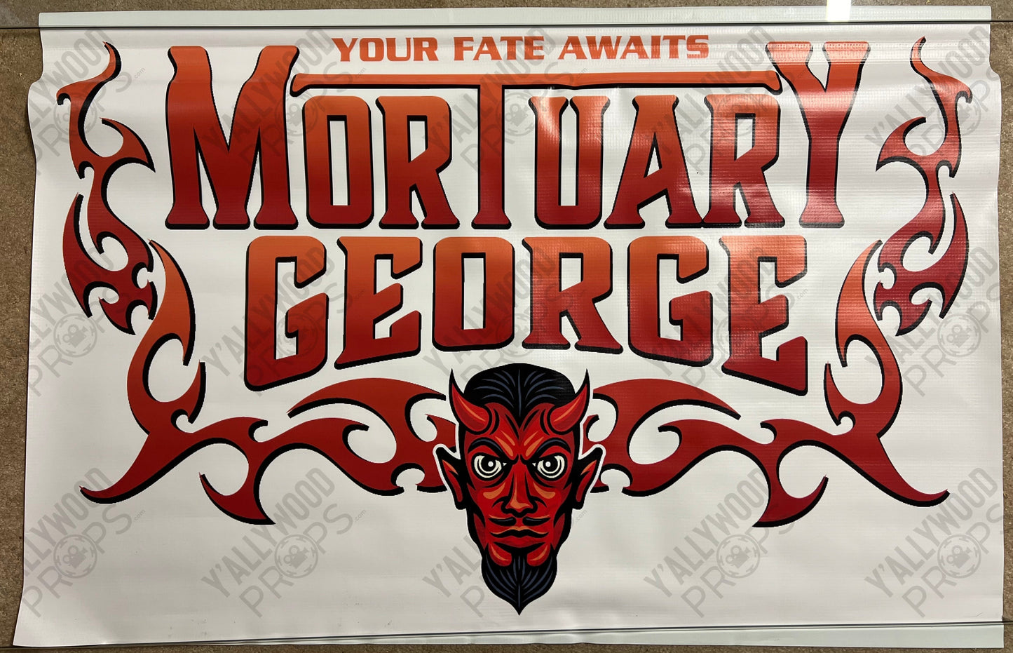 Mortuary George Vinyl Banner S2E4 Heels (2021) Movie Prop Y'allywood Props