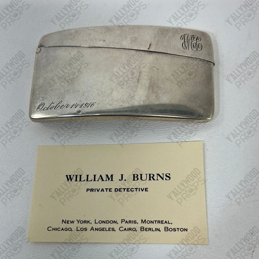 Detective William Burns Business Card Case Killers of the Flower Moon Movie Prop Y'allywood Props