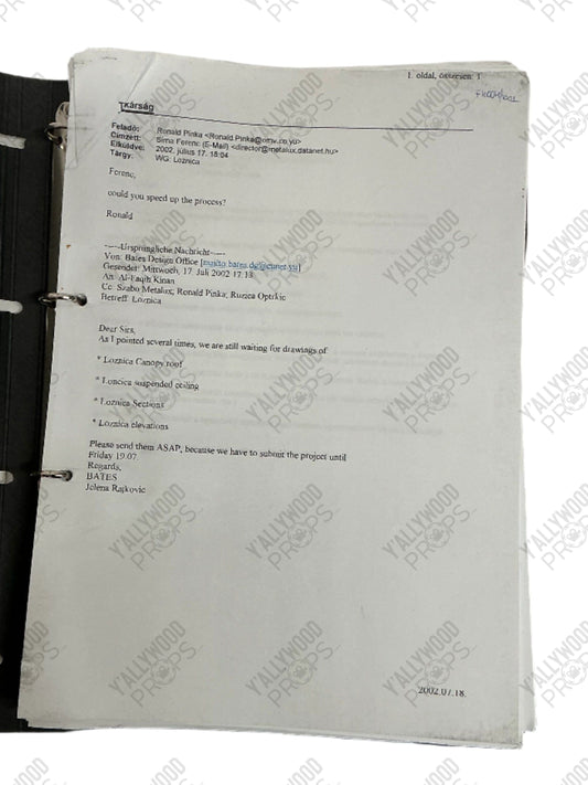 Interpol Folder Red Notice (2021) Movie Prop Y'allywood Props