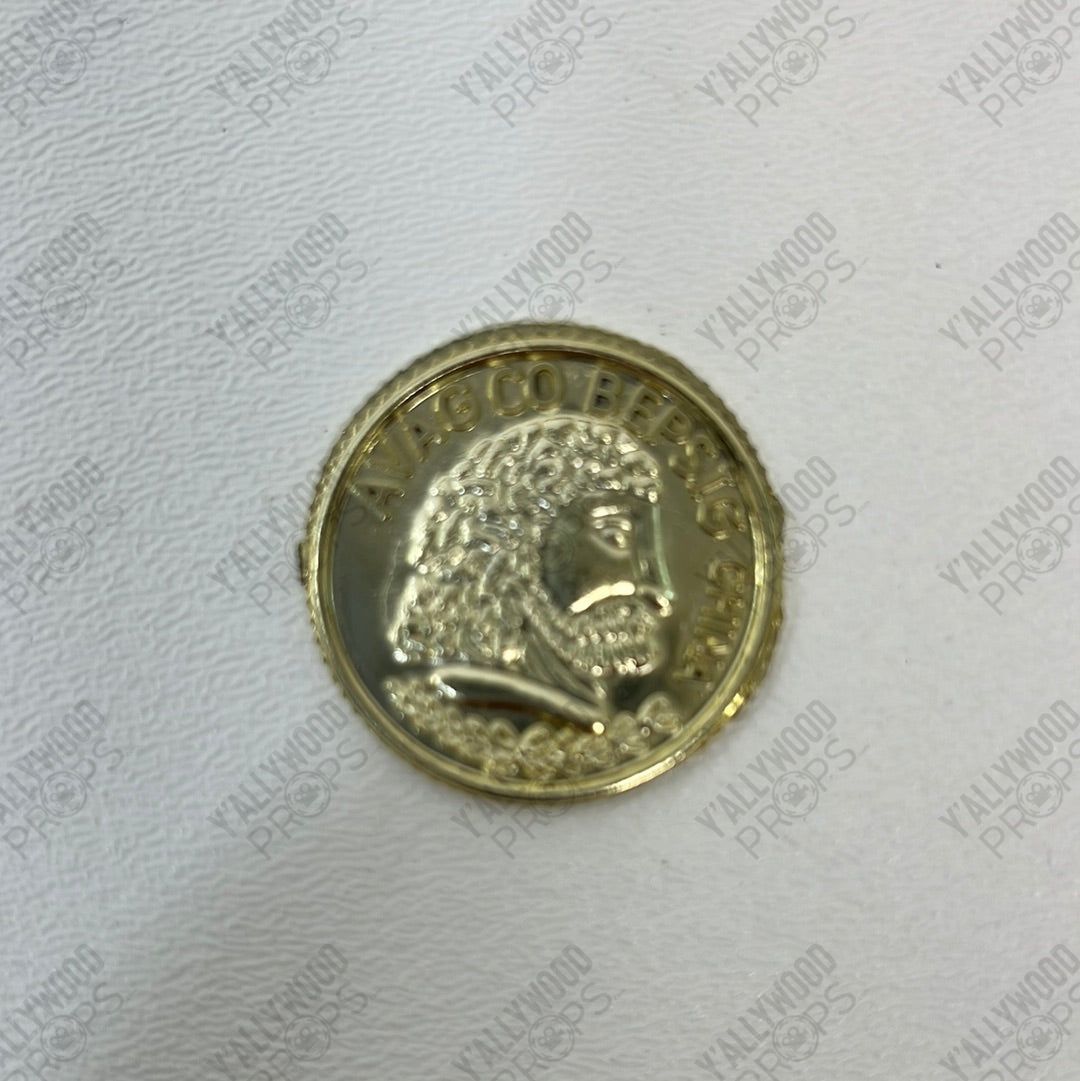 Gold Coin from Treasue Vault Jumanji: Next Level Movie Prop Y'allywood Props