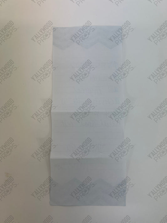 Demetri’s Excuse Note S2E5 Cobra Kai Movie Prop Y'allywood Props