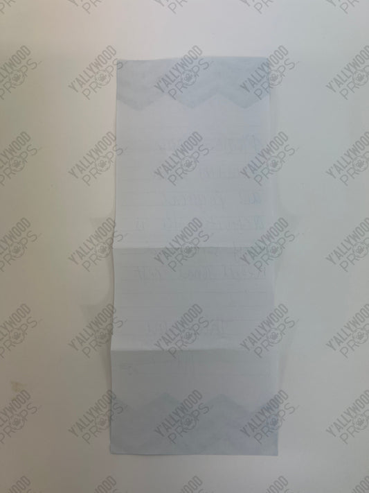 Demetri’s Excuse Note S2E5 Cobra Kai Movie Prop Y'allywood Props