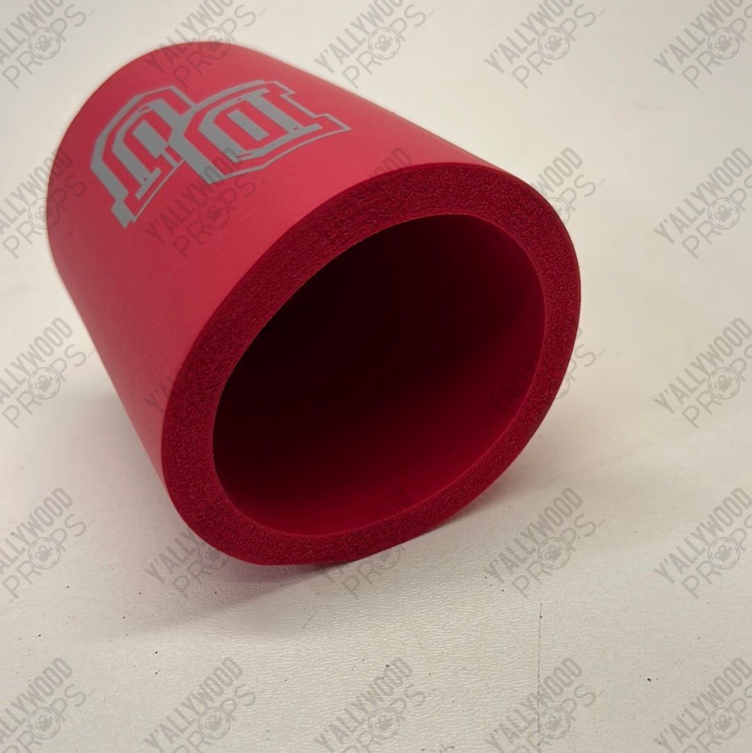 Decatur University Coozie Life of the Party Movie Prop Y'allywood Props