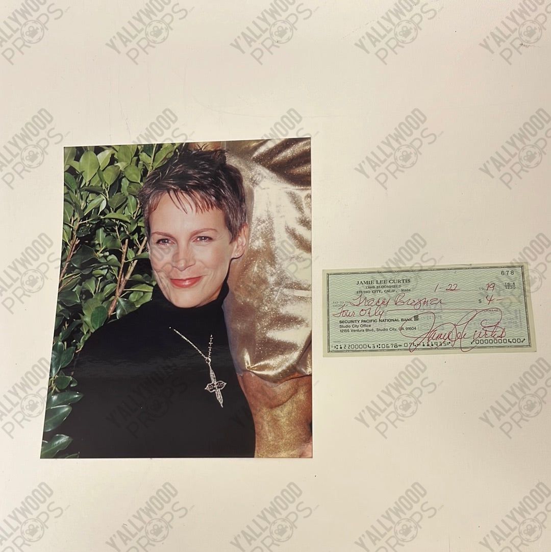 Jamie Lee Curtis Signed Personal Check Autograph Y'allywood Props