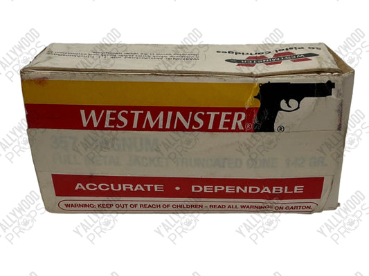 Prop Ammo Boxes Unknown Film movie props Y'allywood Props Westminster 357 Magnum Empty