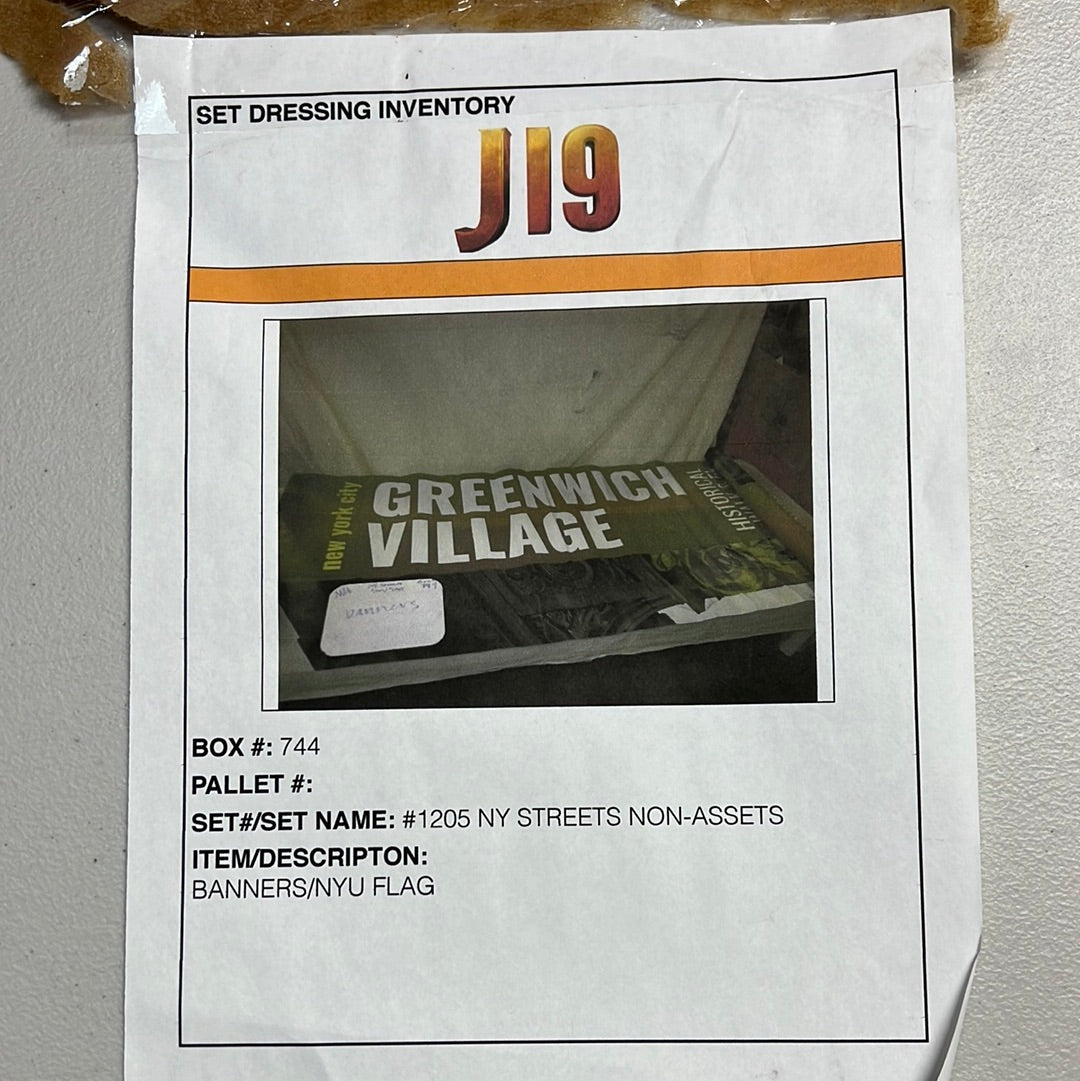 Greenwich Village Banner Jumanji Next Level Movie Prop Y'allywood Props