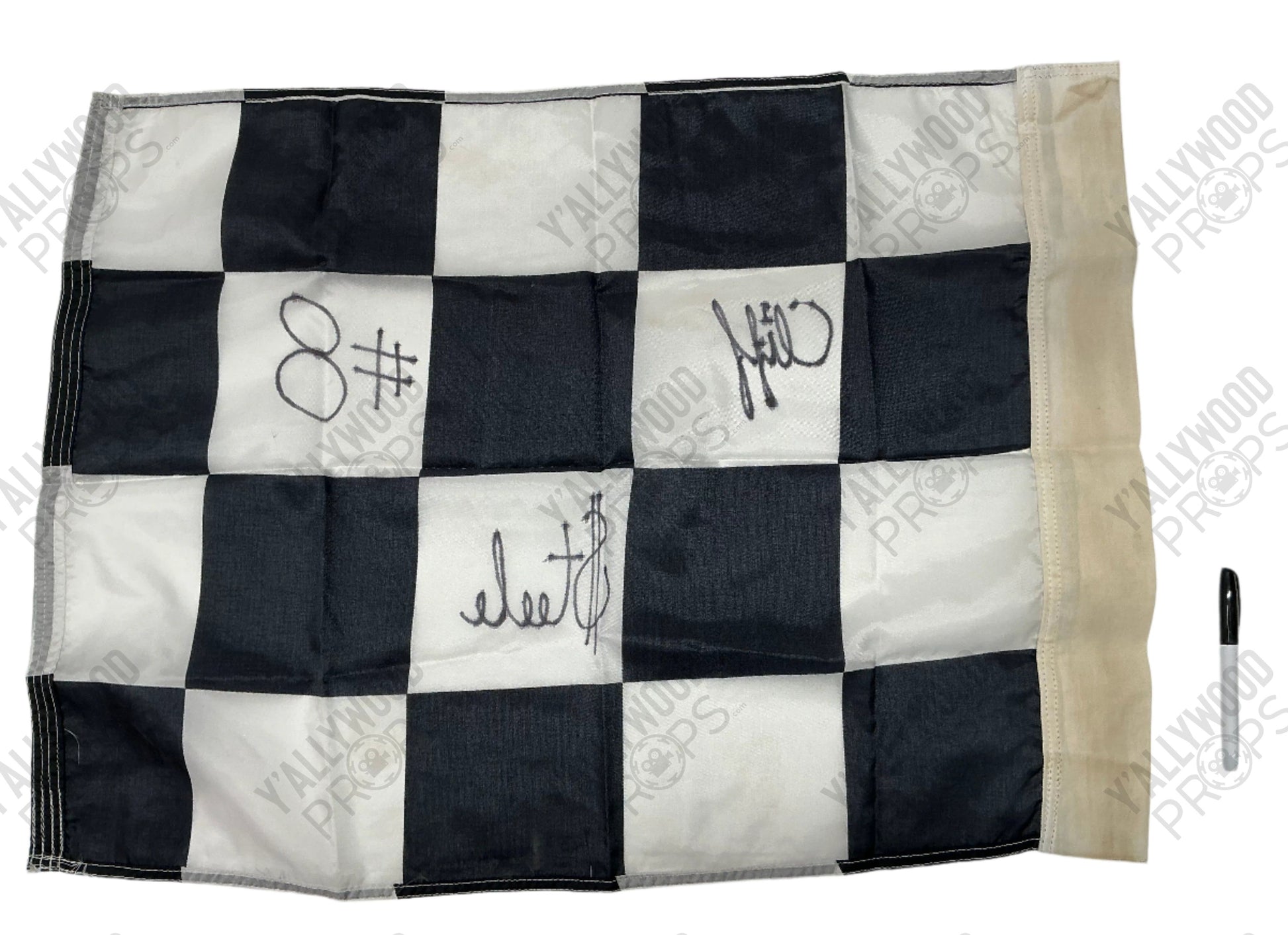 Cliff Steele Autographed Race Flag S1E13 Doom Patrol Movie Prop Y'allywood Props