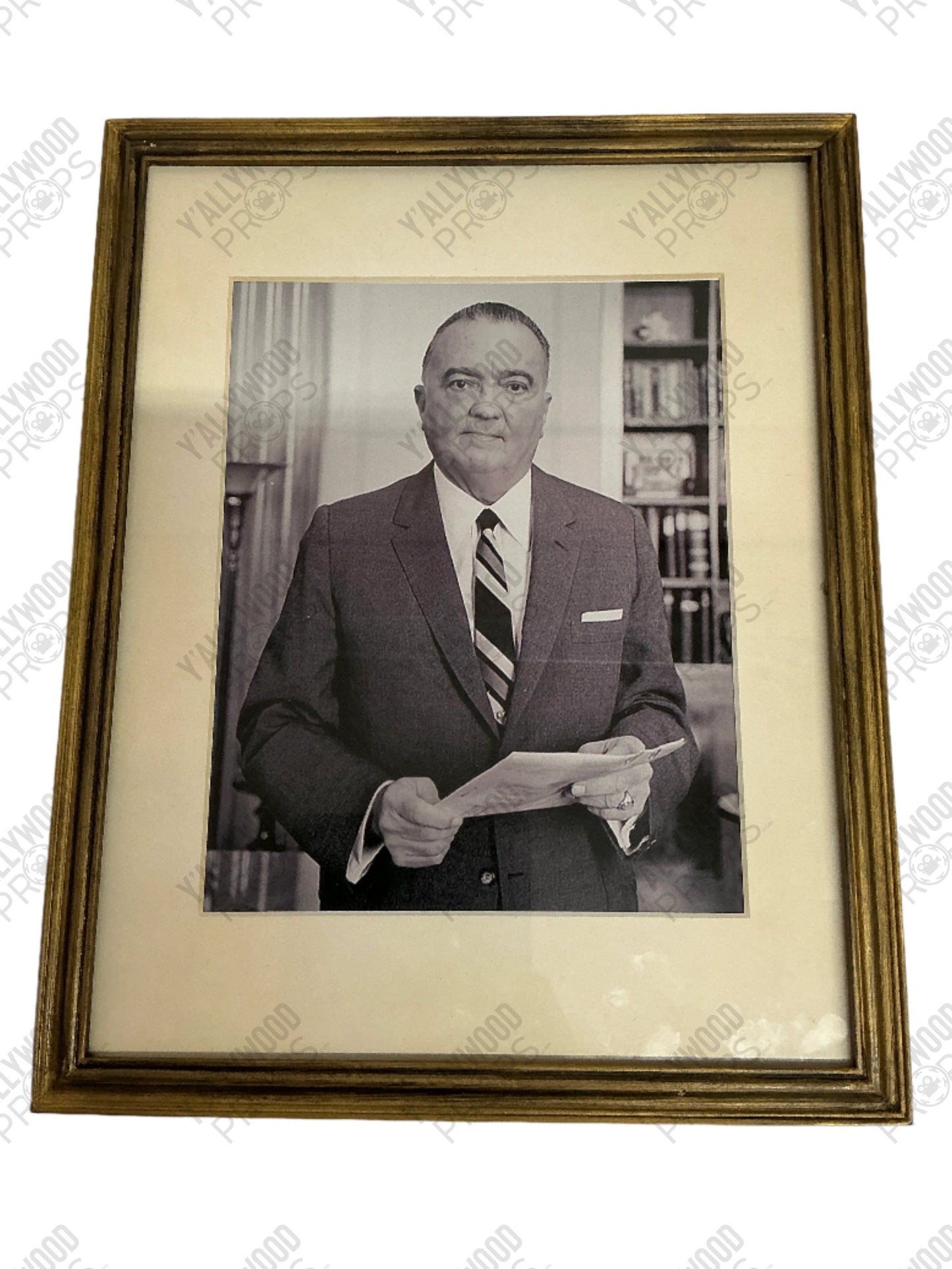 J. Edgar Hoover Framed Photo Mark Felt (2017) Y'allywood Props