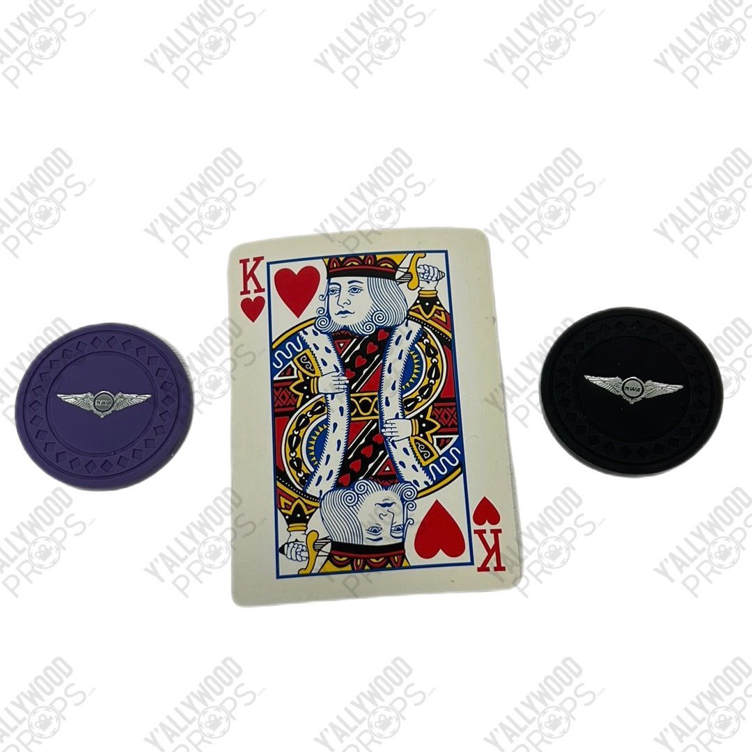 NWA Poker Chips and Card from Soul Plane Movie Prop Y'allywood Props King Hearts