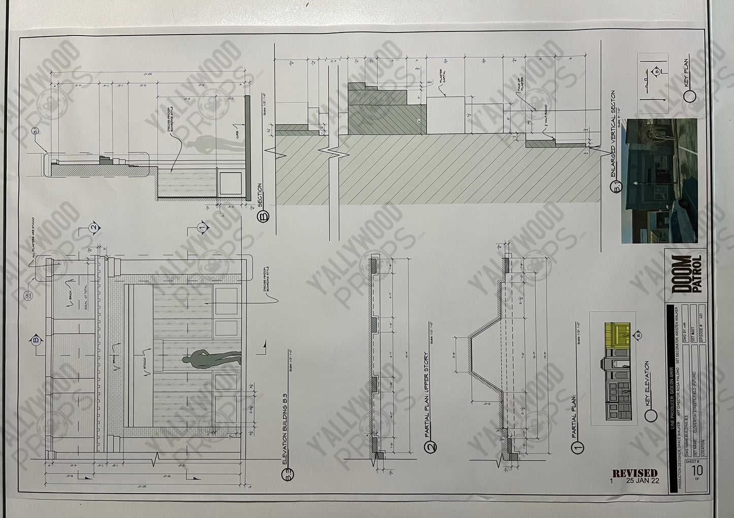 Future Cloverton Blueprints S4 Doom Patrol Movie Prop Y'allywood Props Building B3