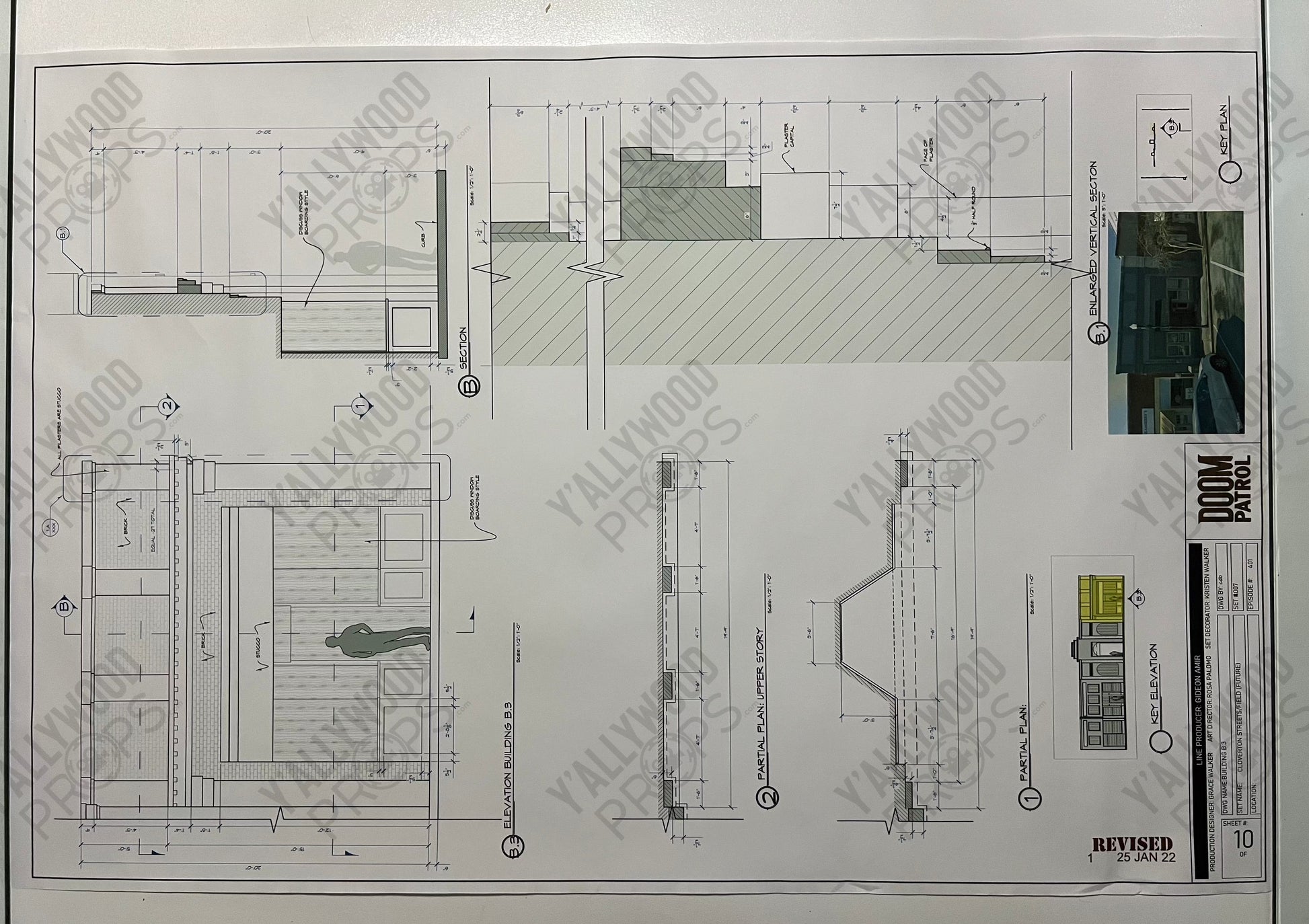 Future Cloverton Blueprints S4 Doom Patrol Movie Prop Y'allywood Props Building B3