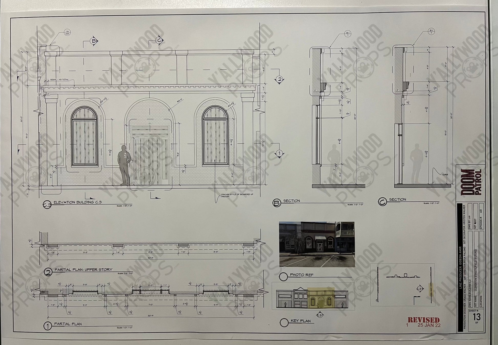Future Cloverton Blueprints S4 Doom Patrol Movie Prop Y'allywood Props Building C3