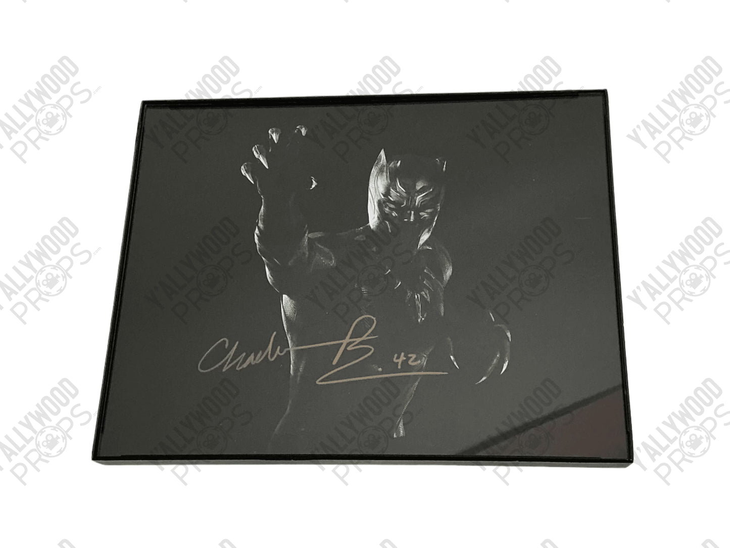 Chadwick Boseman Signed 8x10" Black Panther Movie Prop Y'allywood Props