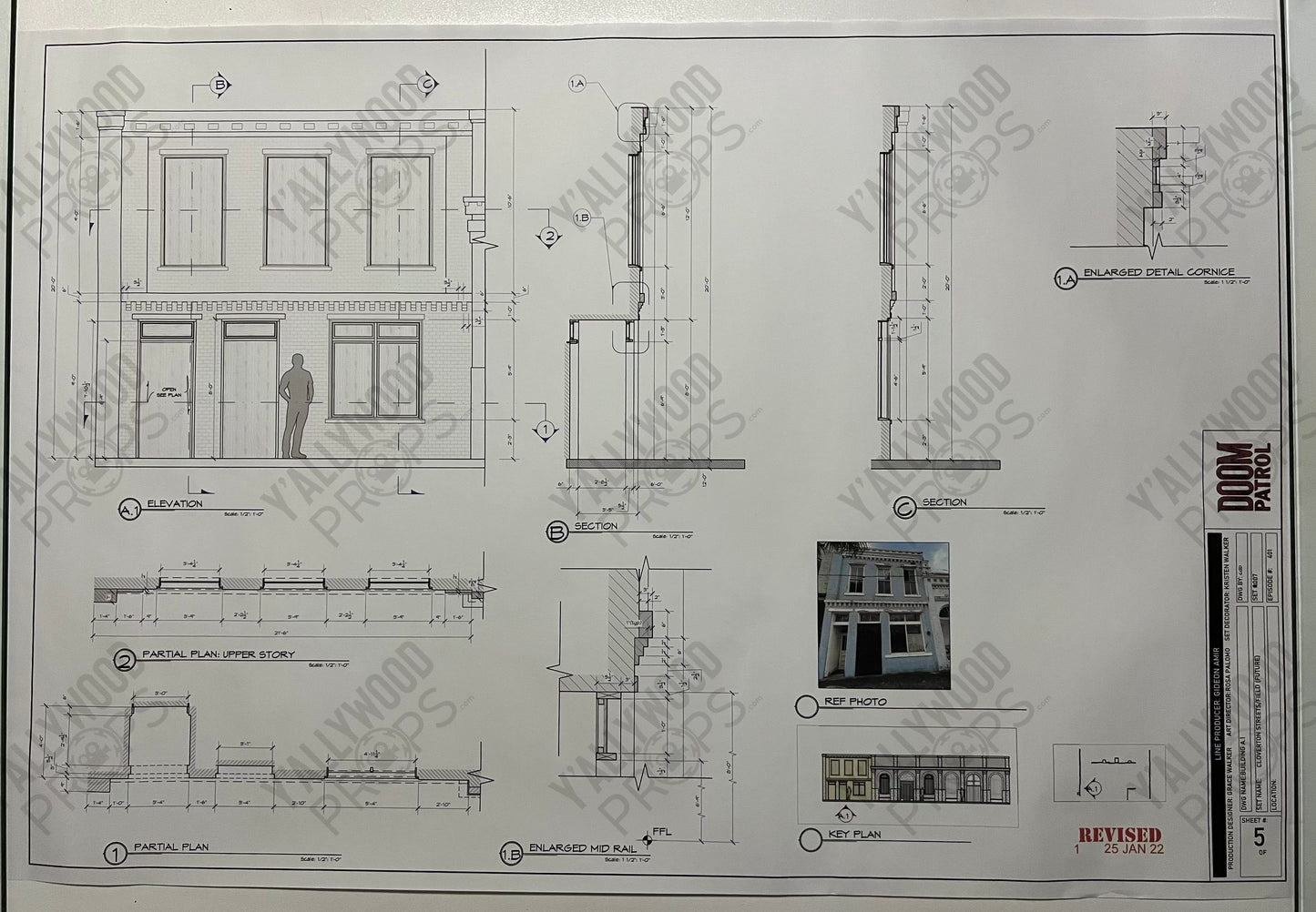 Future Cloverton Blueprints S4 Doom Patrol Movie Prop Y'allywood Props Building A1