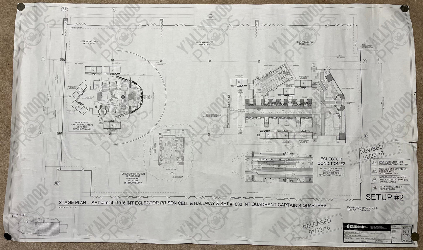 Set Blueprints Guardian’s of the Galaxy Vol. 2 Movie Prop Y'allywood Props