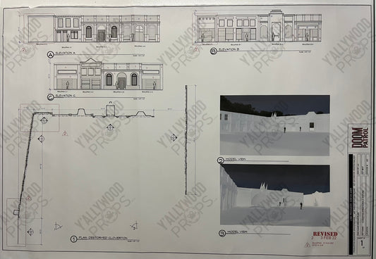 Future Cloverton Blueprints S4 Doom Patrol Movie Prop Y'allywood Props Ground Plan