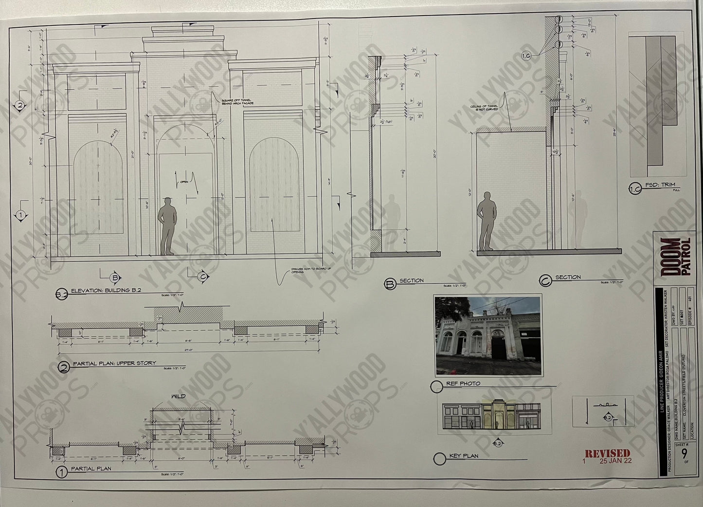 Future Cloverton Blueprints S4 Doom Patrol Movie Prop Y'allywood Props Building B2