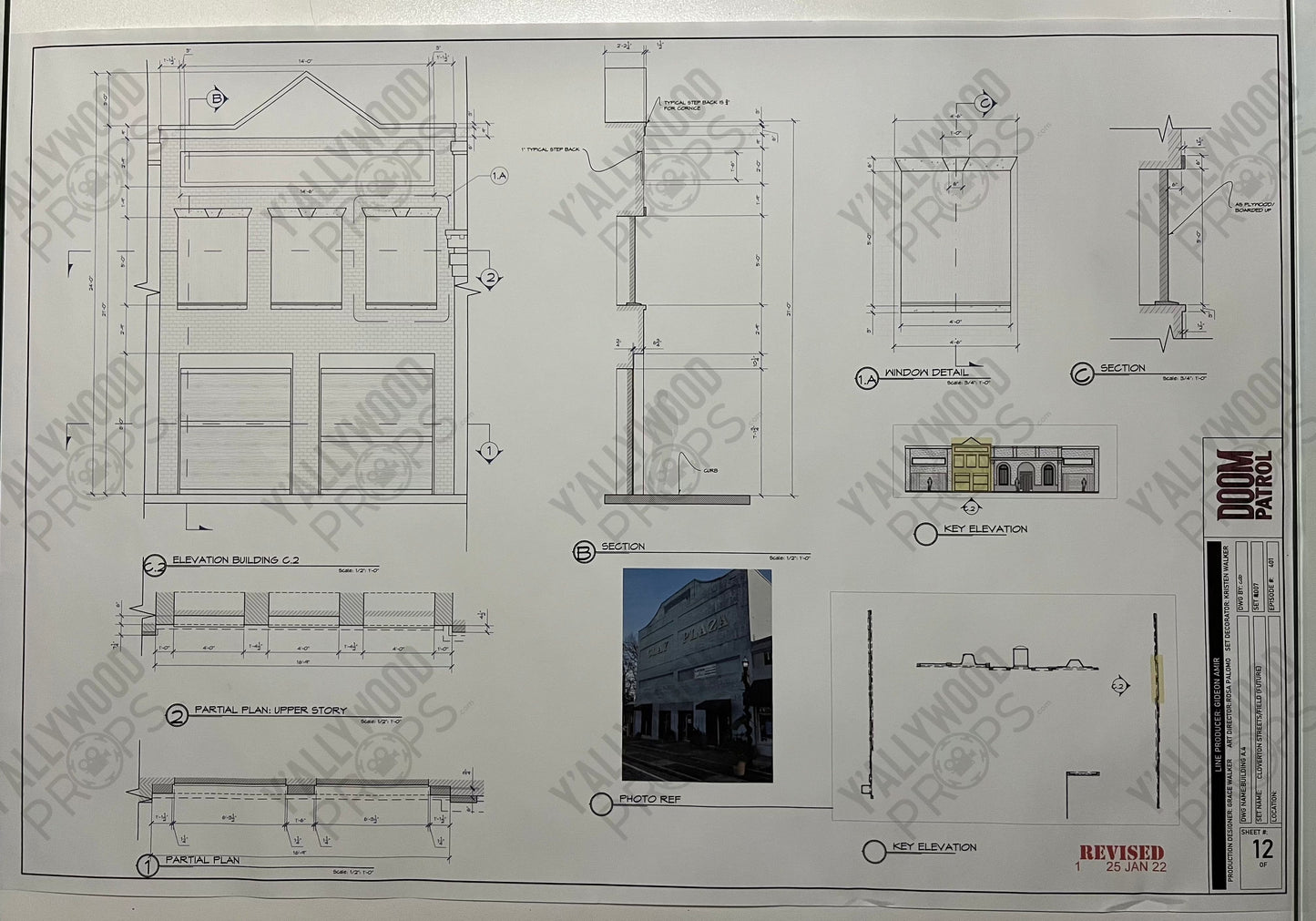 Future Cloverton Blueprints S4 Doom Patrol Movie Prop Y'allywood Props Building A4