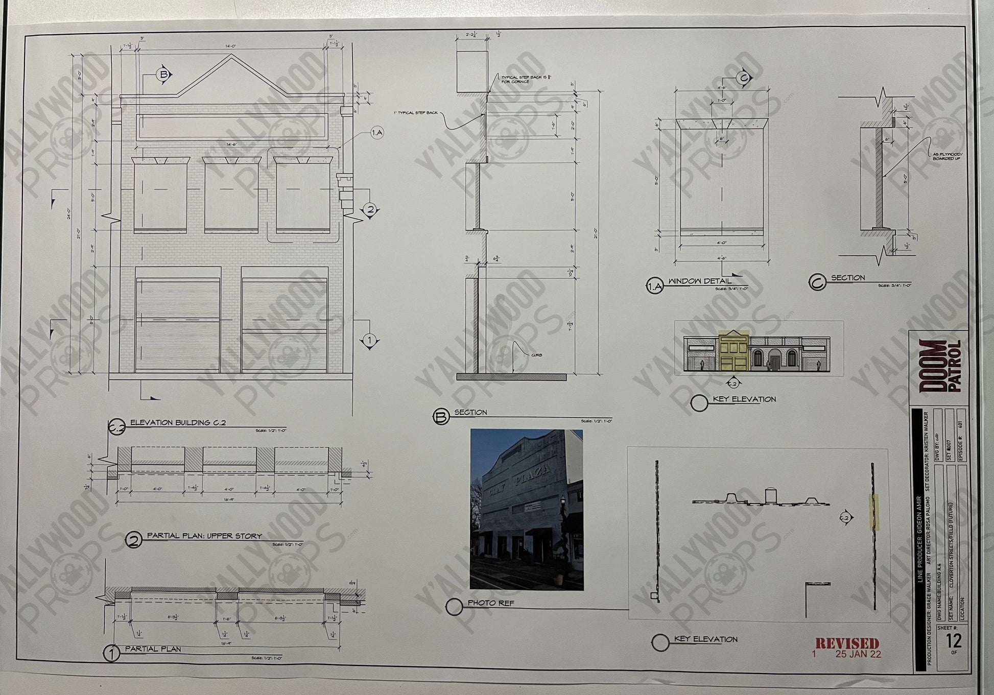 Future Cloverton Blueprints S4 Doom Patrol Movie Prop Y'allywood Props Building A4