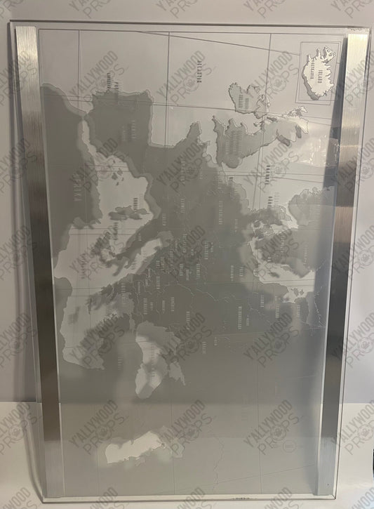 Acrylic World Map from Captain America: Civil War Movie Prop Y'allywood Props