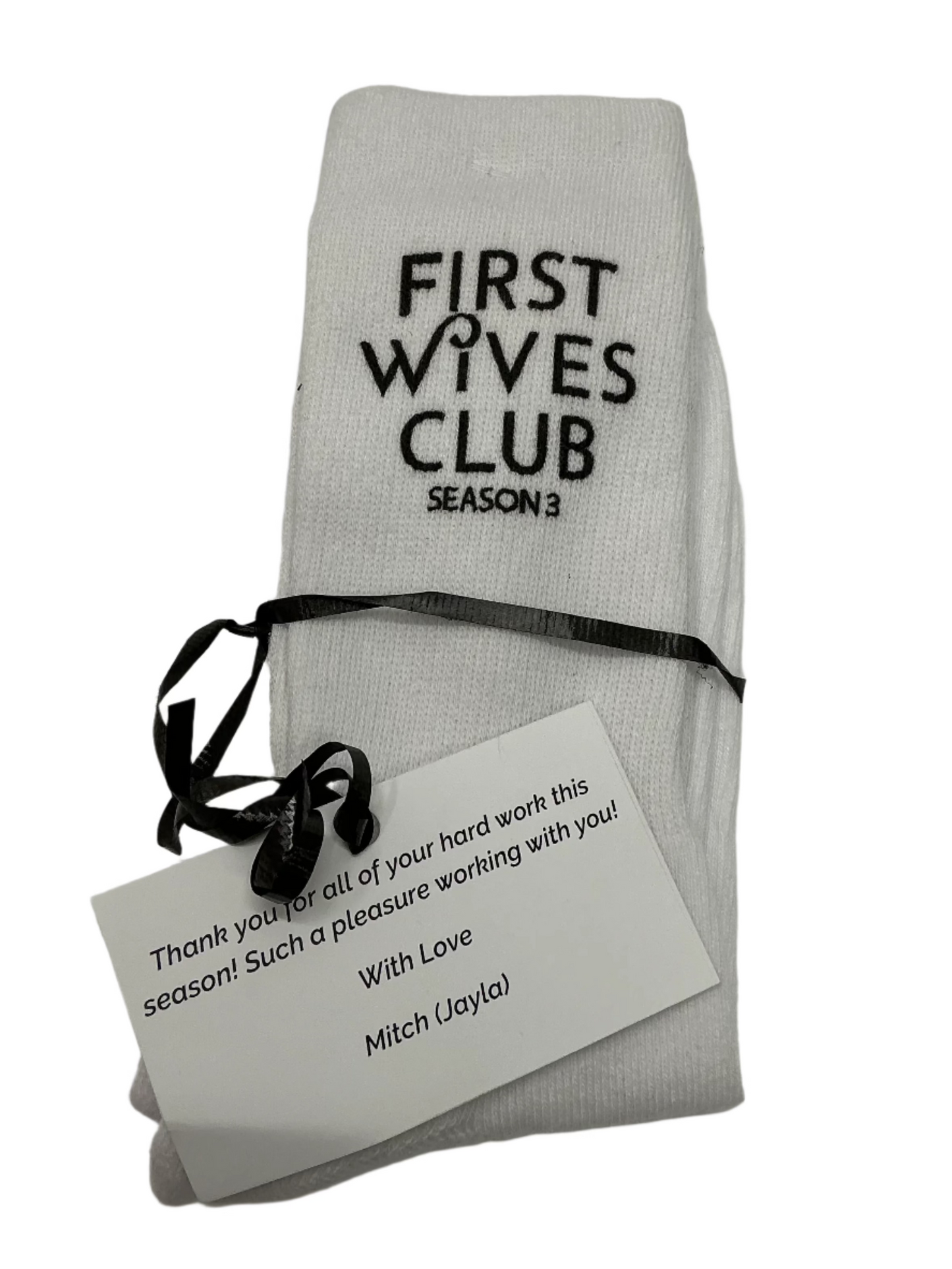 First Wives Club (2019-2024) Socks Cast & Crew Gift Movie Prop Y'allywood Props
