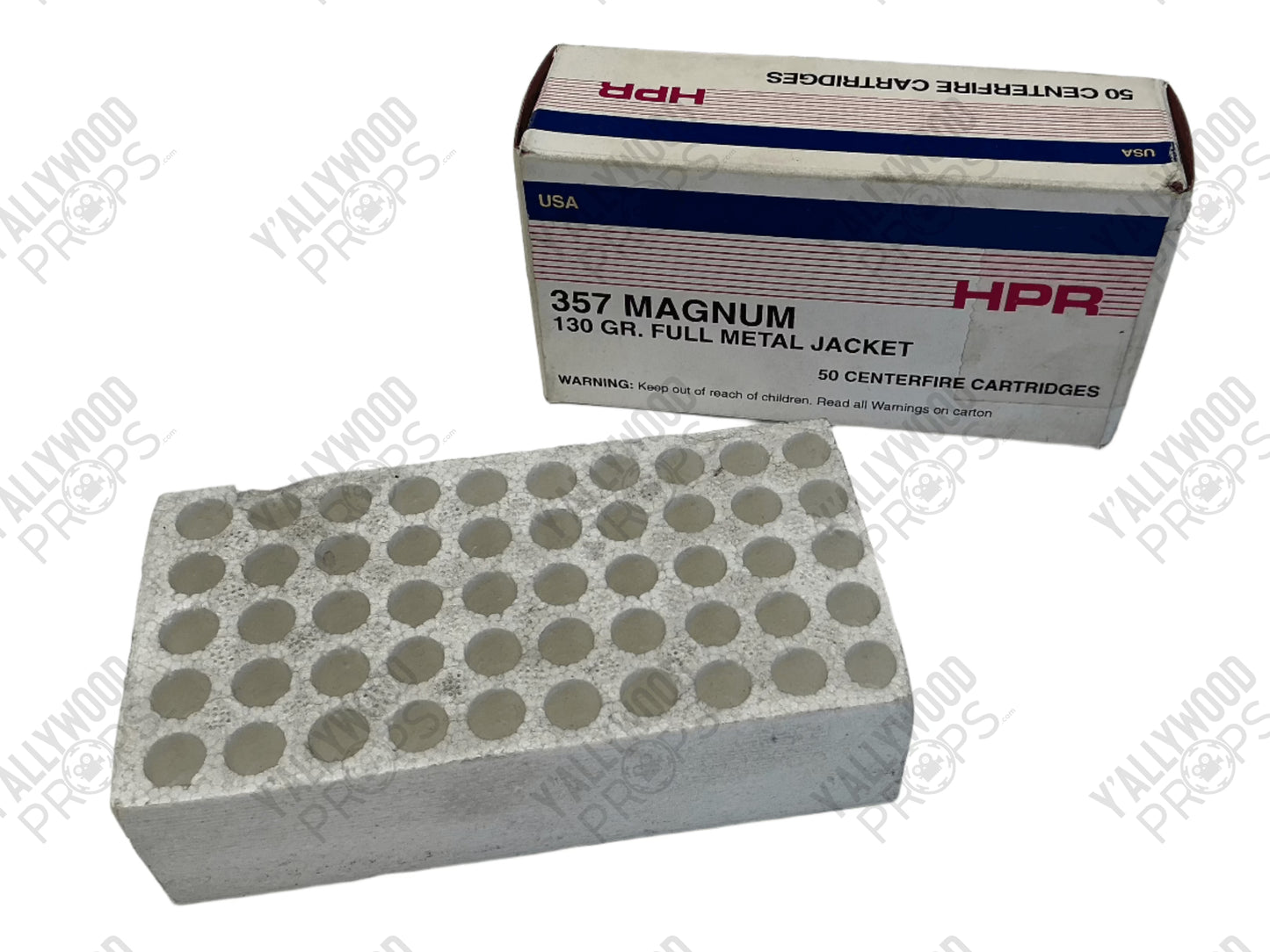 Prop Ammo Boxes Unknown Film movie props Y'allywood Props 357 Magnum 130 Gr. Full Metal Jacket Foam
