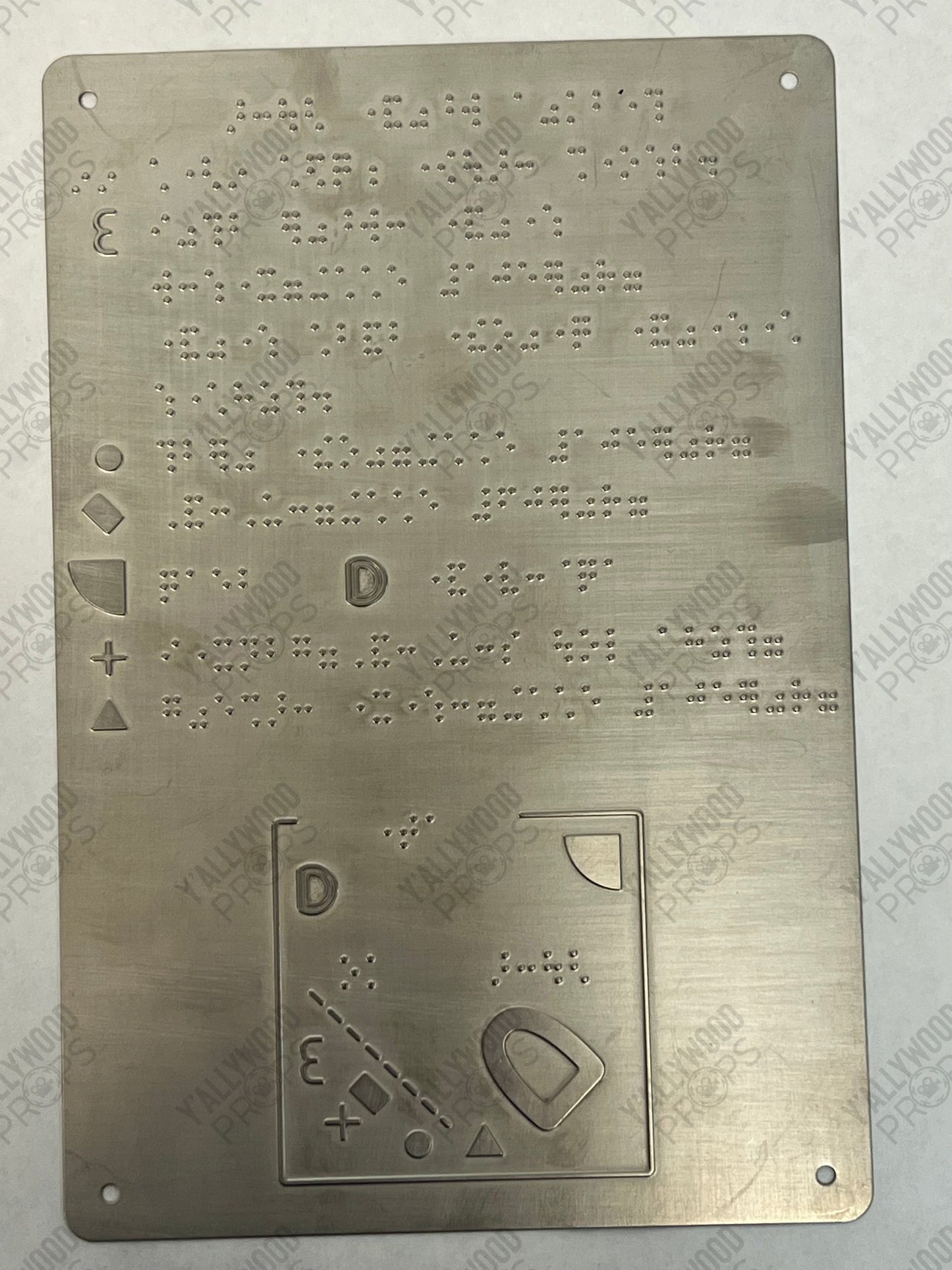 Metal Bathroom Braille Sign Bullet Train (2022) Movie Prop Y'allywood Props Screen Used