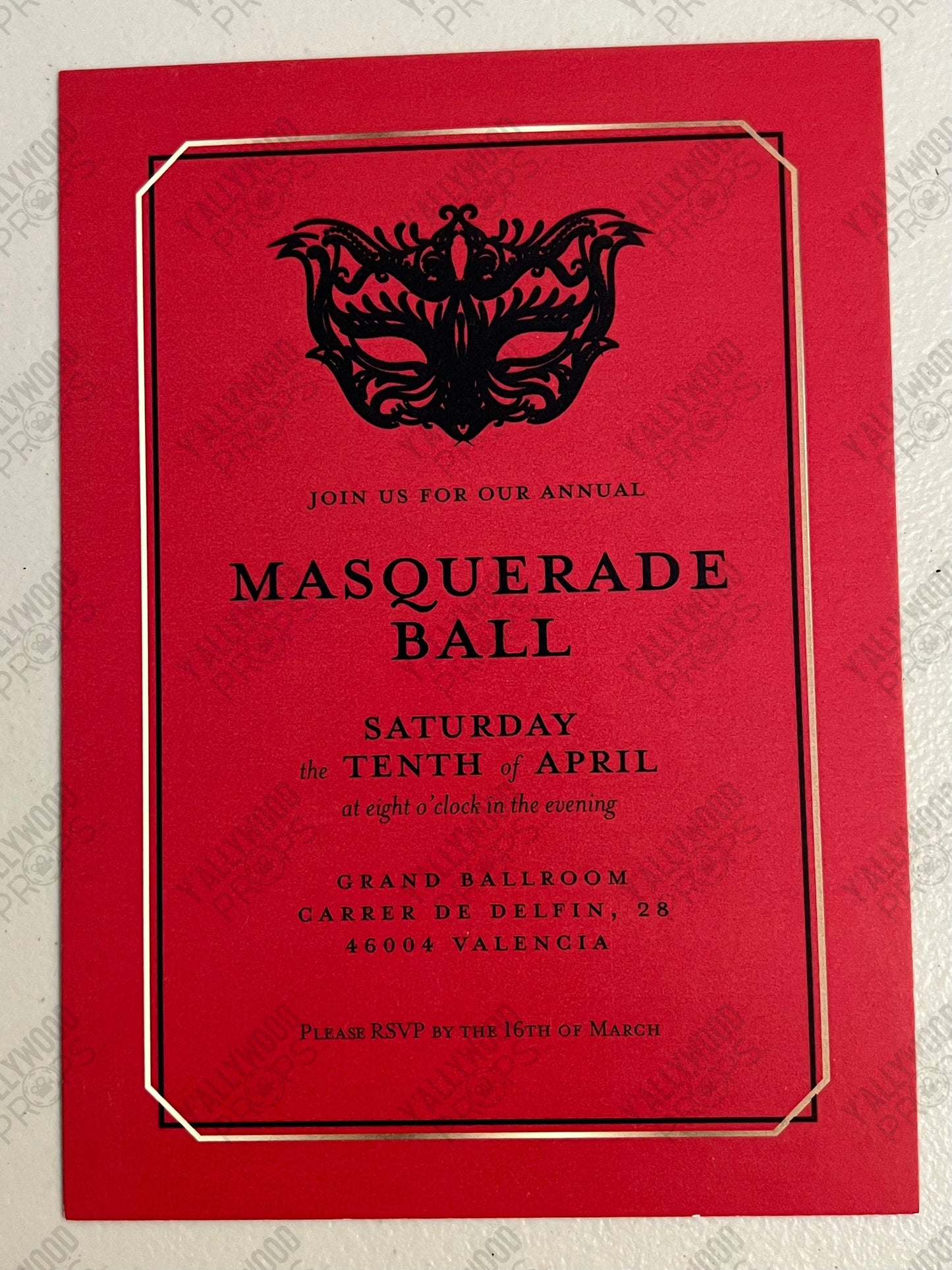 Spear from Red Notice Masquerade Ball Fight Scene Movie Prop Y'allywood Props