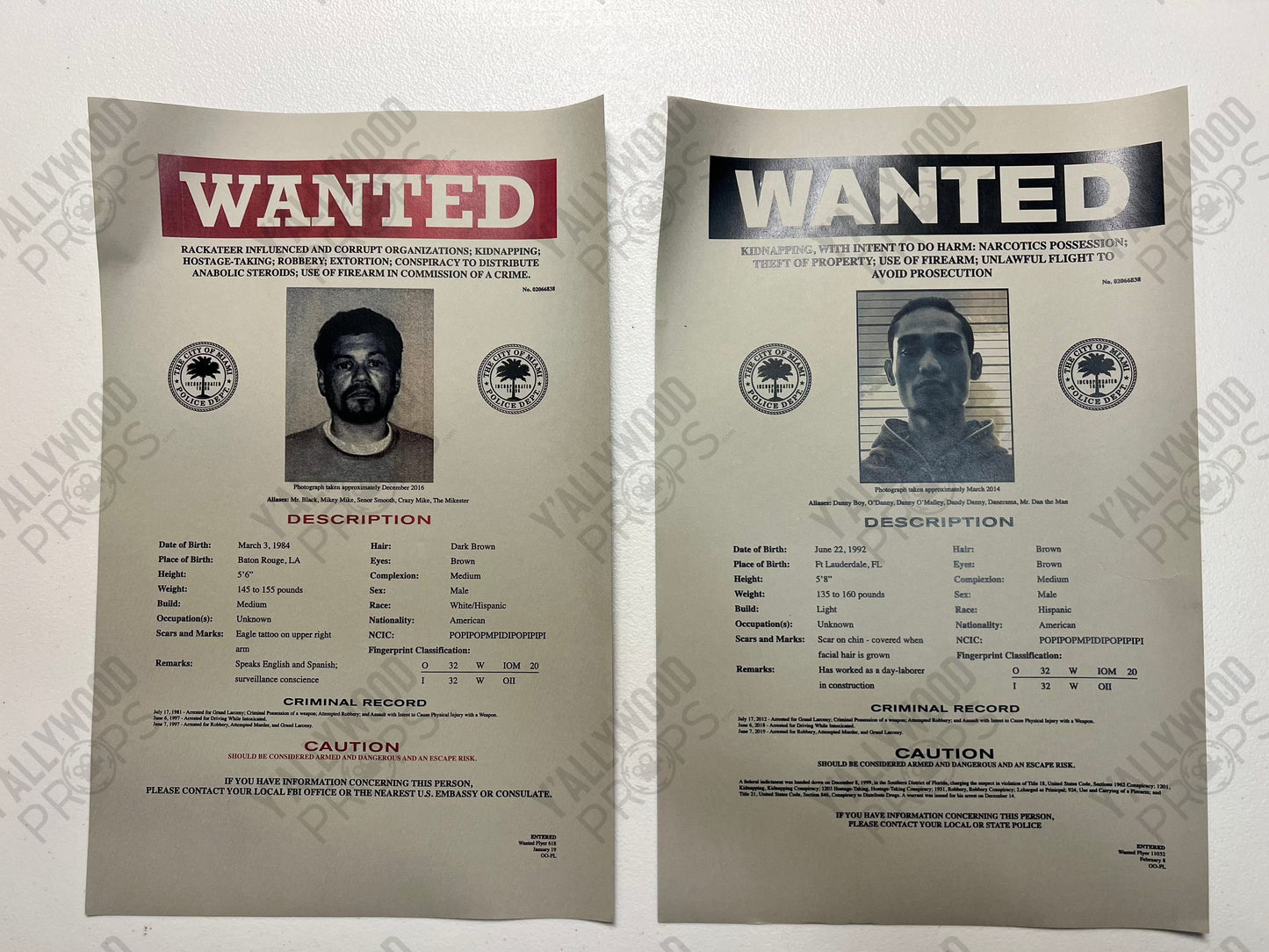 Wanted Posters Bad Boys For Life Movie Prop Y'allywood Props