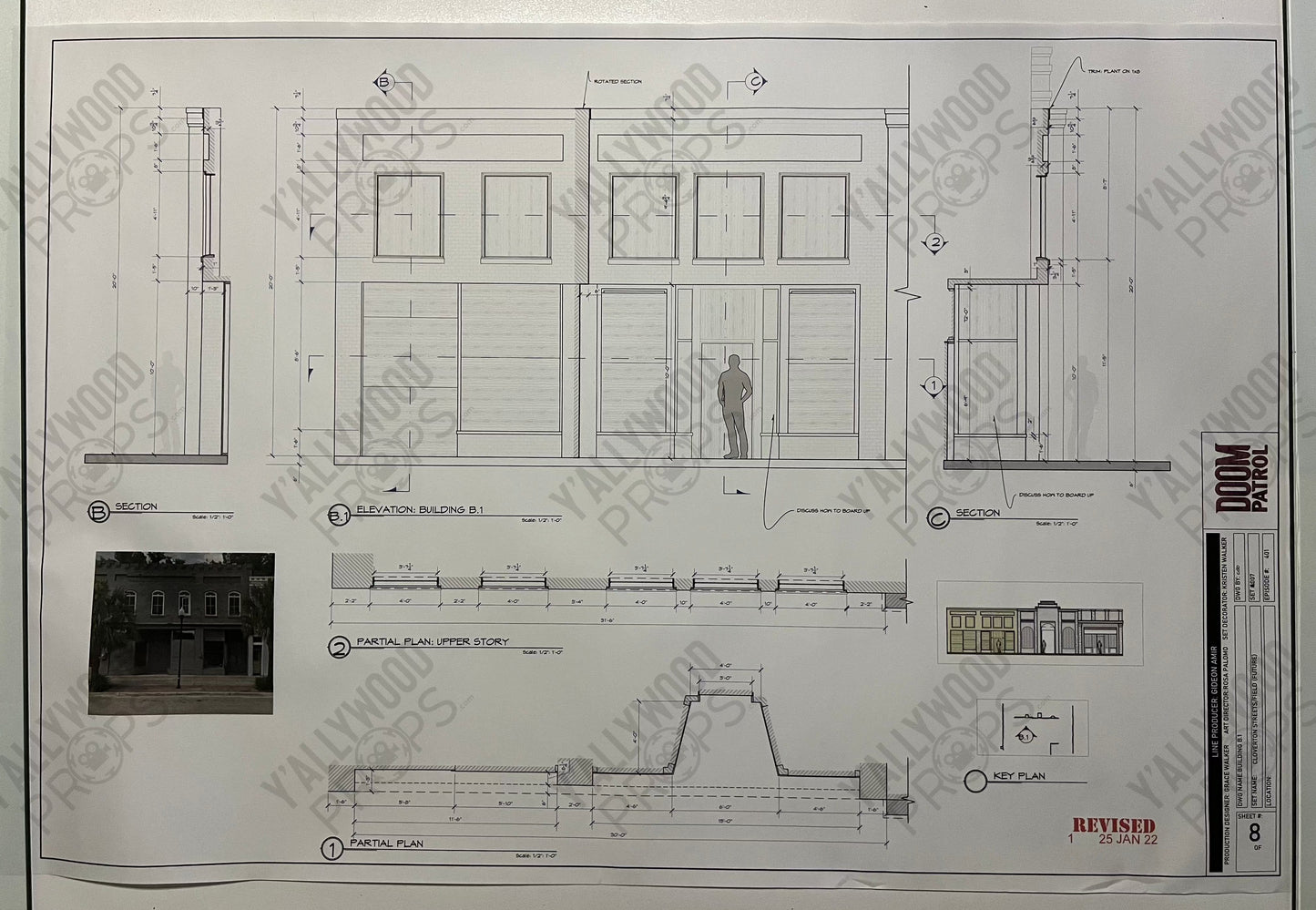 Future Cloverton Blueprints S4 Doom Patrol Movie Prop Y'allywood Props Building B1
