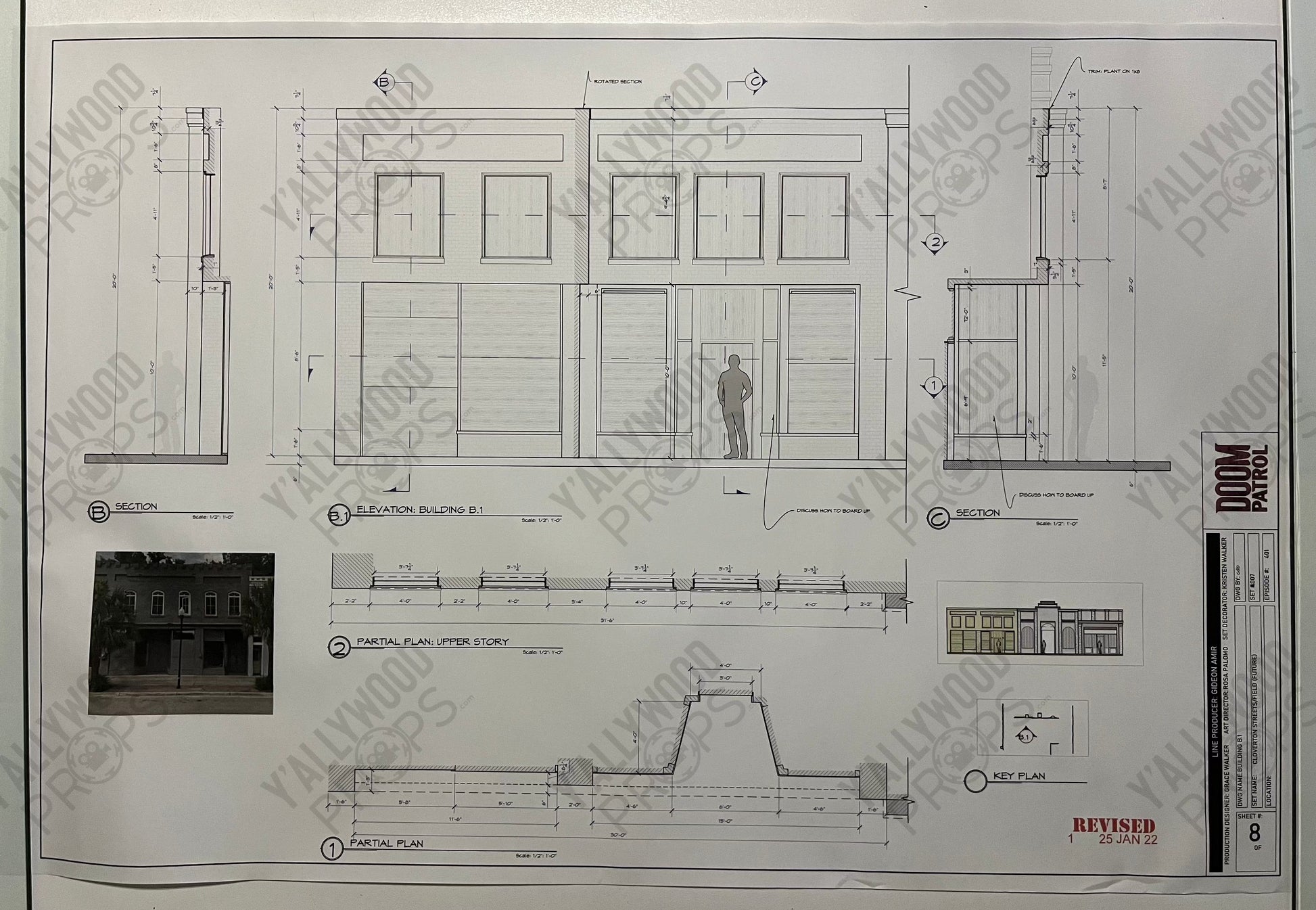 Future Cloverton Blueprints S4 Doom Patrol Movie Prop Y'allywood Props Building B1