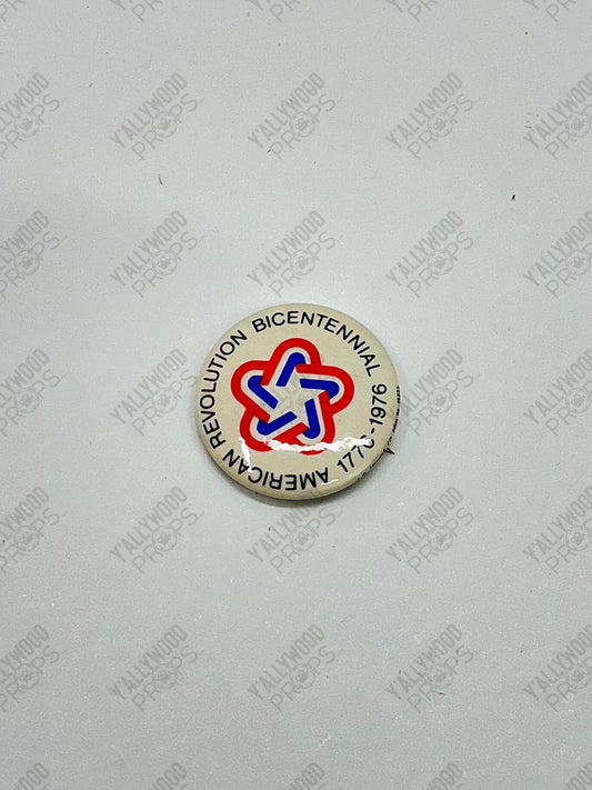 Vintage Bicentennial & Political Buttons American Made (2017) Movie Prop Y'allywood Props Bicentennial Teal Star Pin