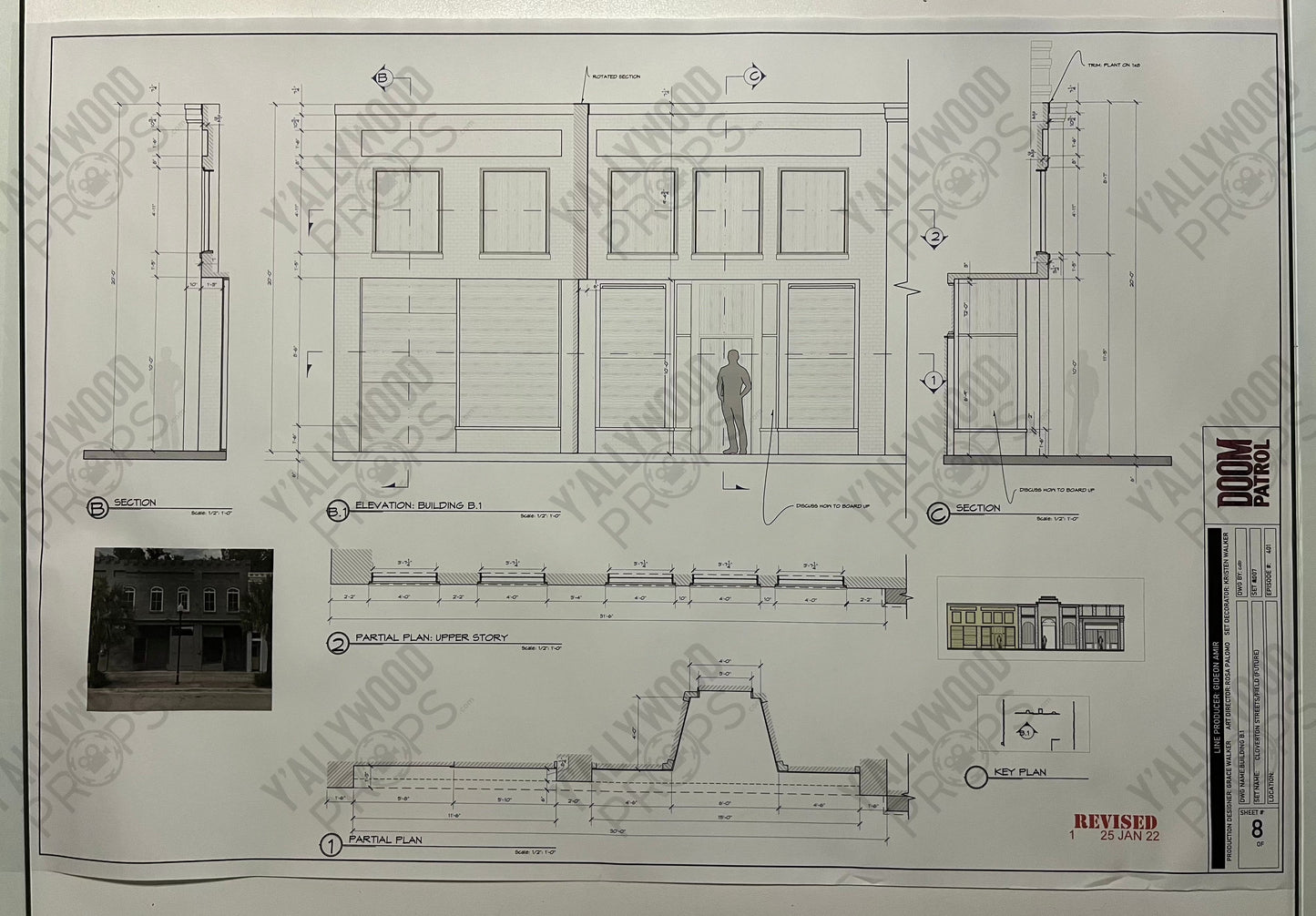 Future Cloverton Blueprints S4 Doom Patrol Movie Prop Y'allywood Props