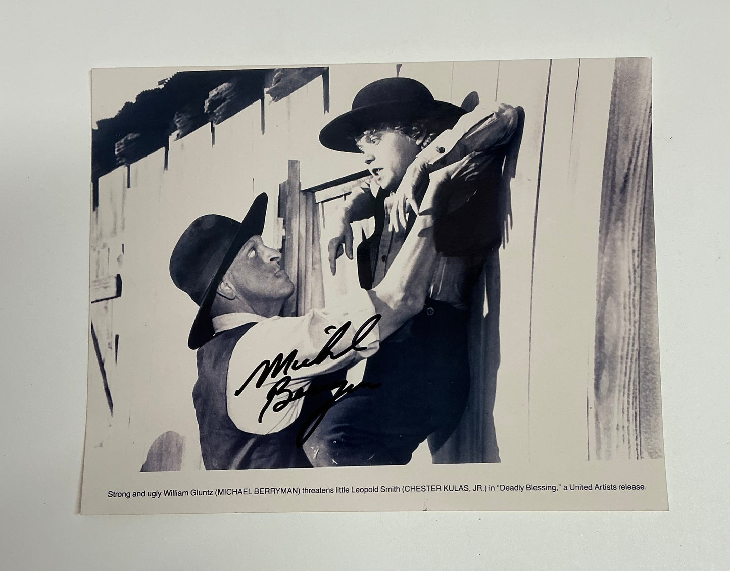 Michael Berryman Signed 8x10" Deadly Blessing Autograph Y'allywood Props