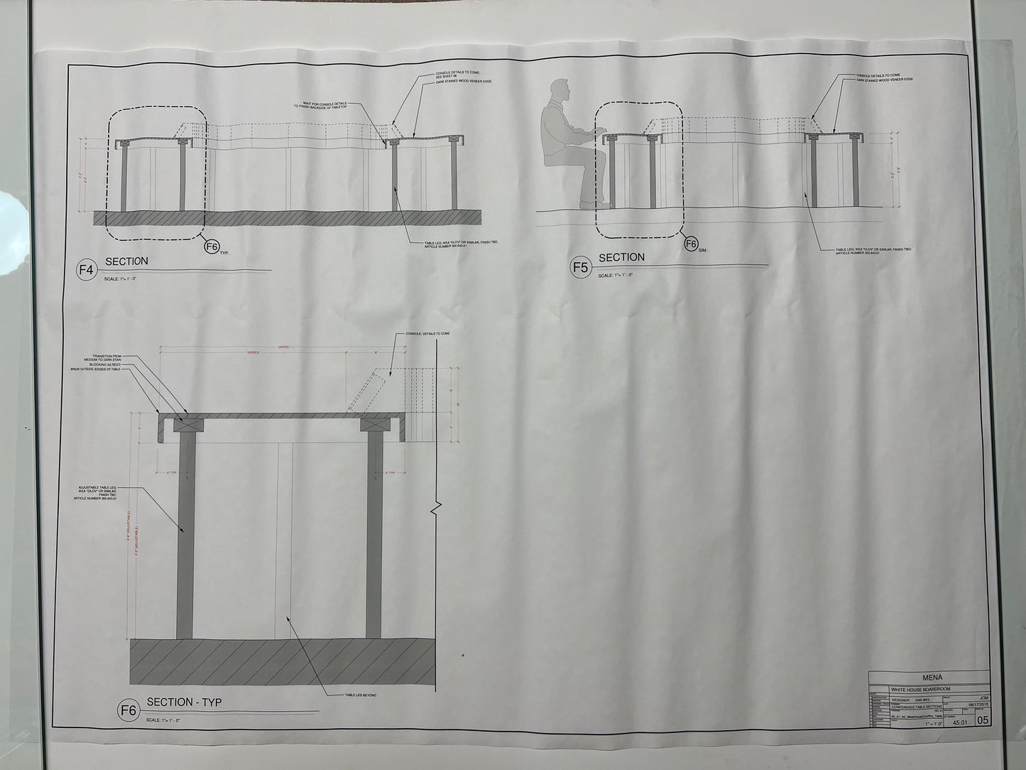 White House Set Blueprints American Made Movie Prop Y'allywood Props Conference Table 1
