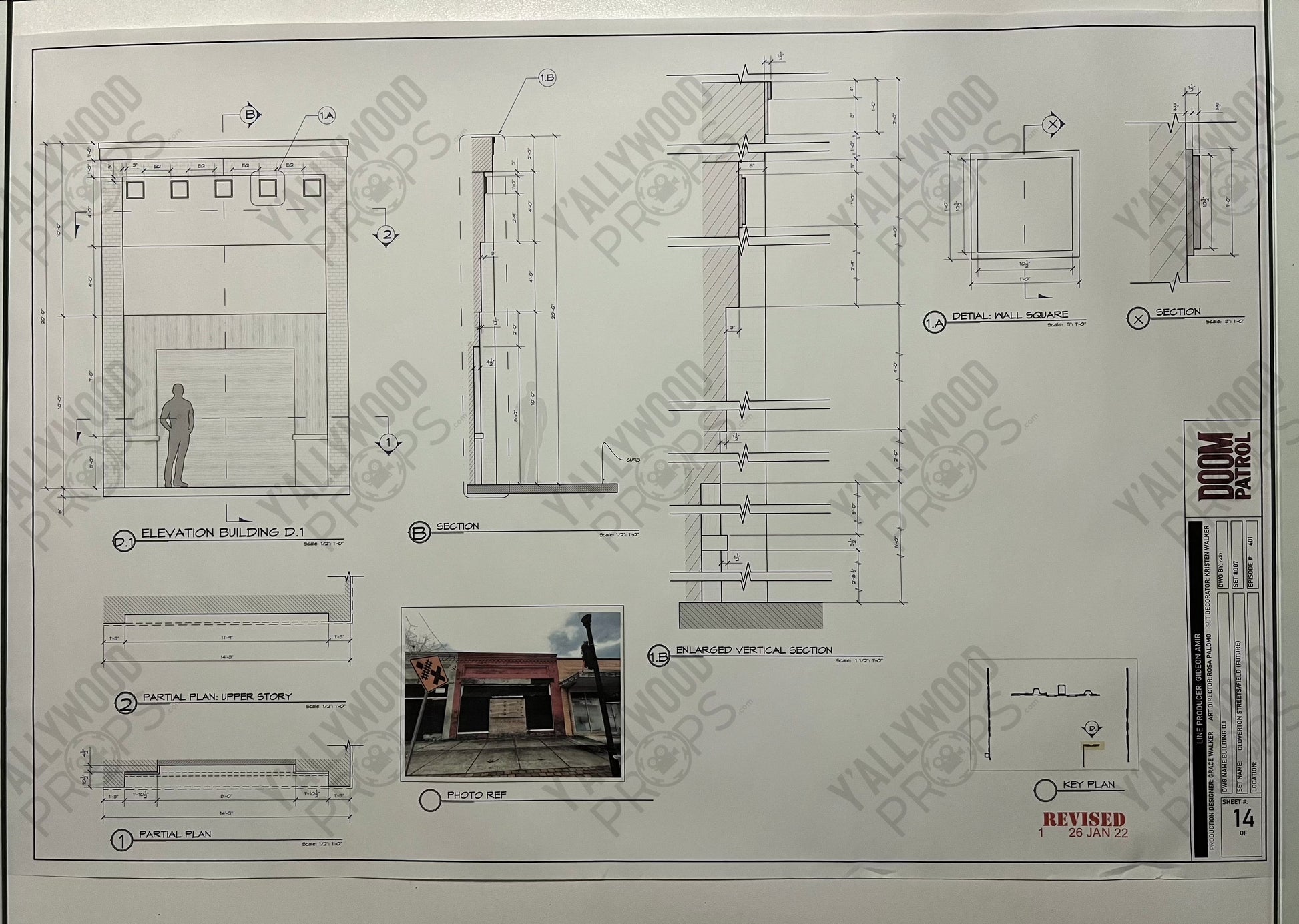 Future Cloverton Blueprints S4 Doom Patrol Movie Prop Y'allywood Props Building D1